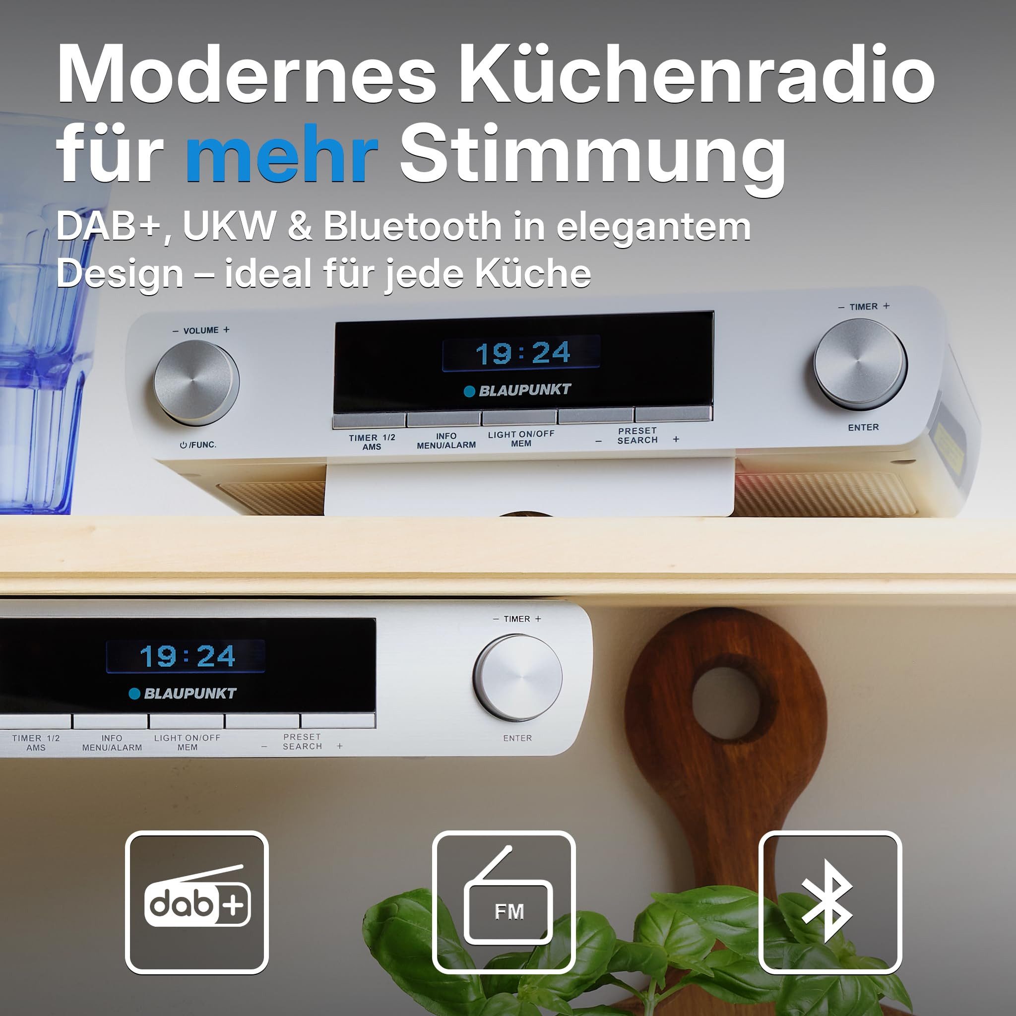 Blaupunkt KRD 30 Küchen-Radio (Bluetooth & DAB+ Küchenradio mit Timer und Wecker) – Bild 2 von 5