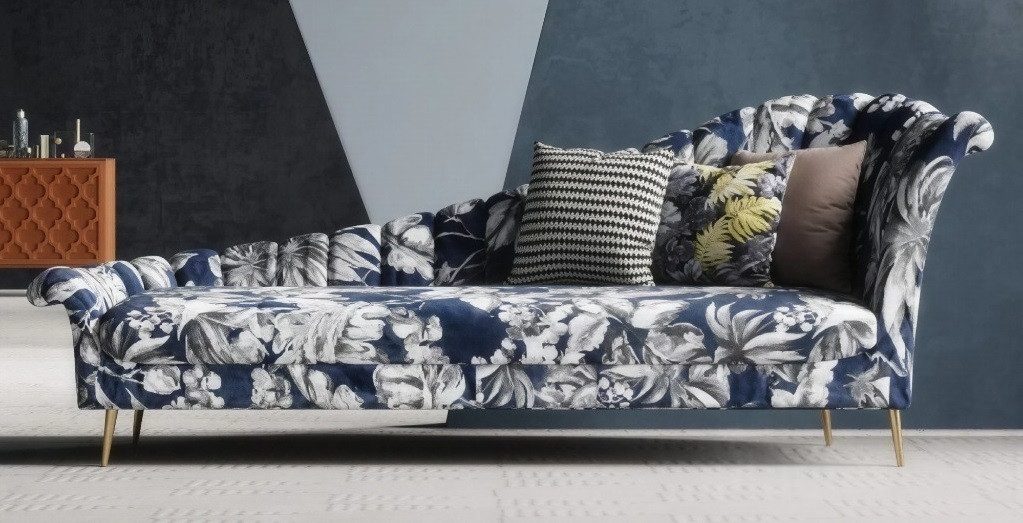 Xlmoebel Recamiere Textil Liegesofa in modernem Design für entspannte Stunden, 1 Teile, Hergestellt in Europa