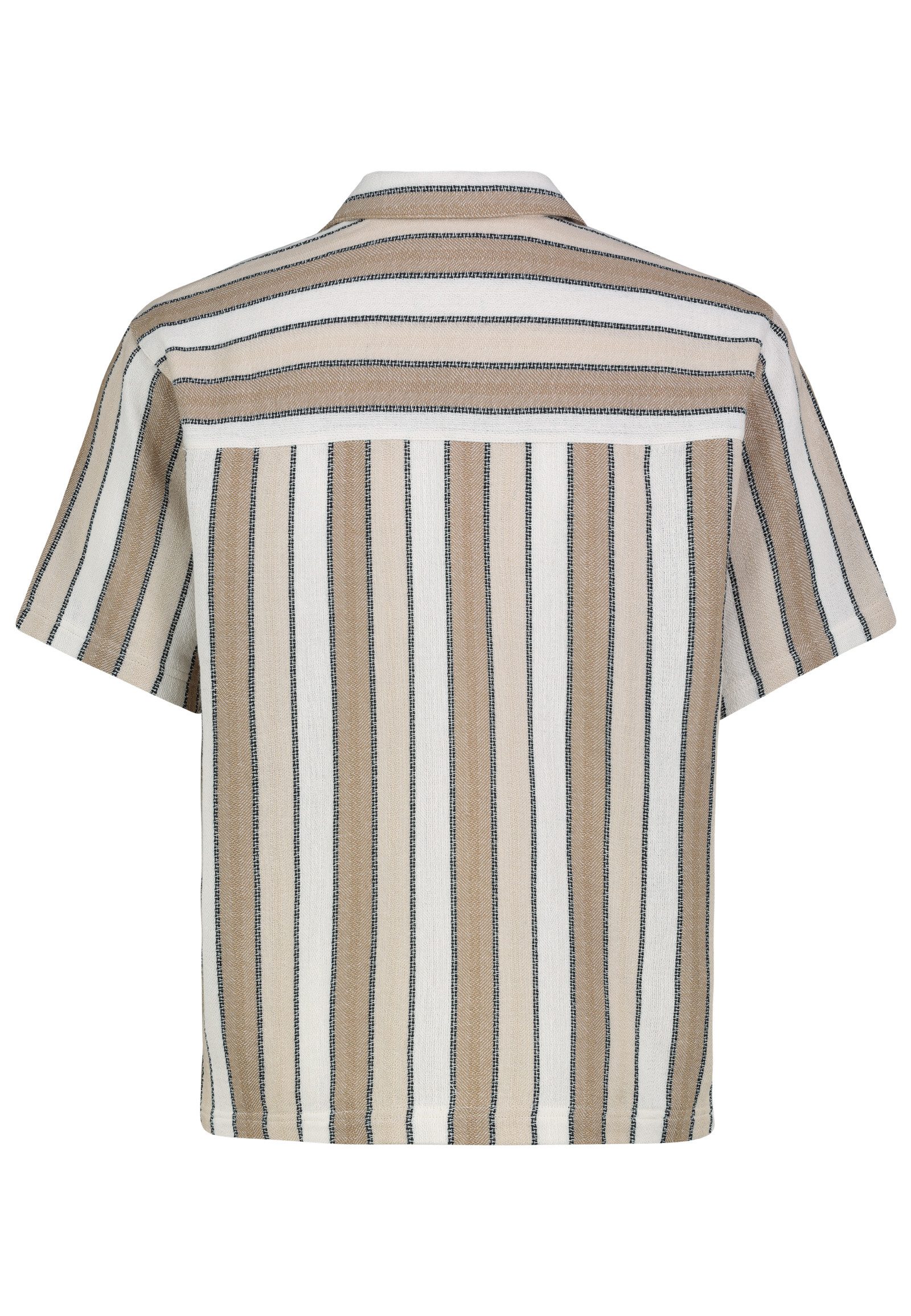 Eight2Nine Kurzarmhemd Herren Kurzes Jacquard Hemd Retro Hemd, Rautenmuster – Bild 2 von 3
