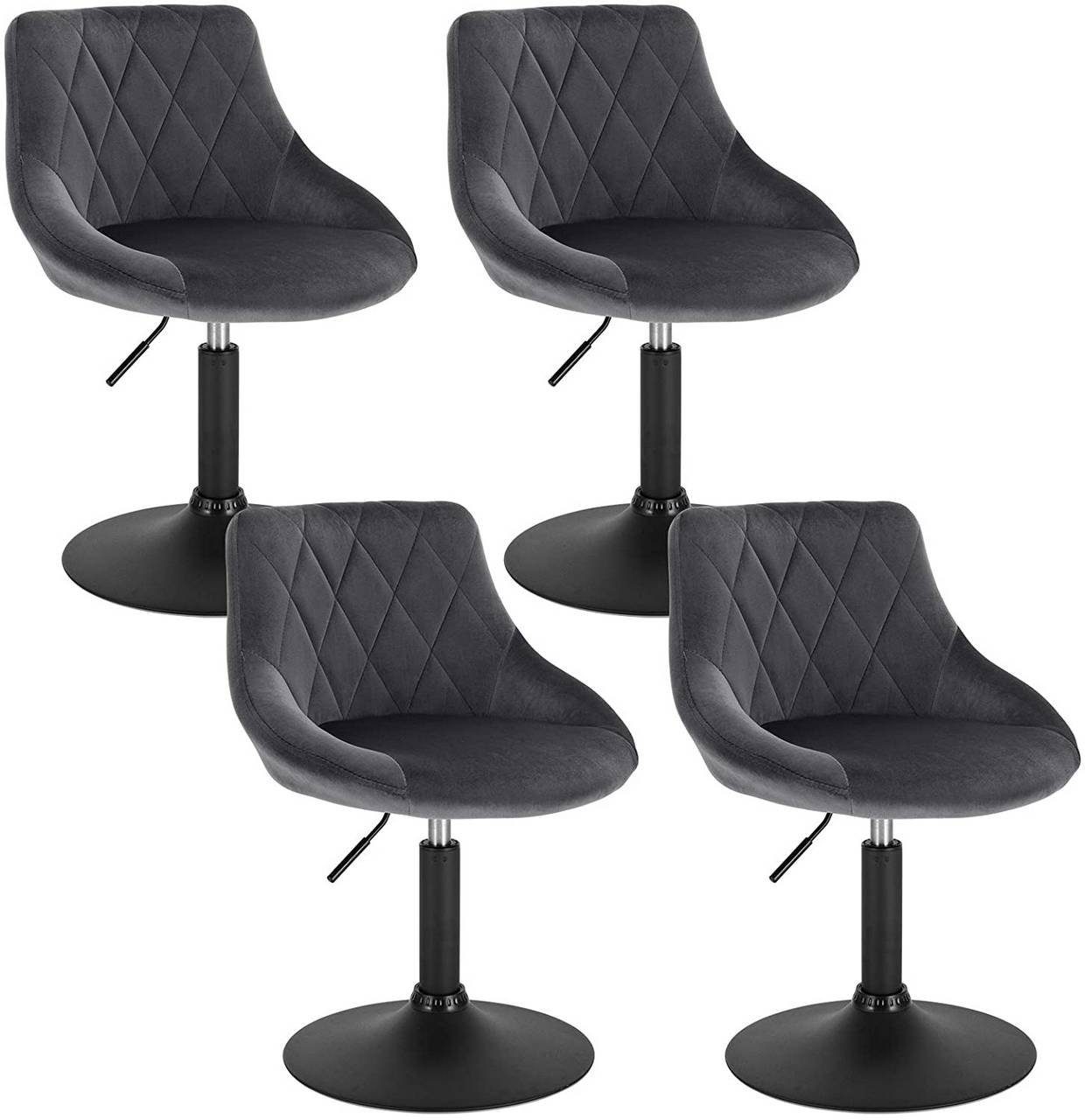 Woltu Barhocker (4 St), höhenverstellbar schwenkbar, Gestell aus Metall