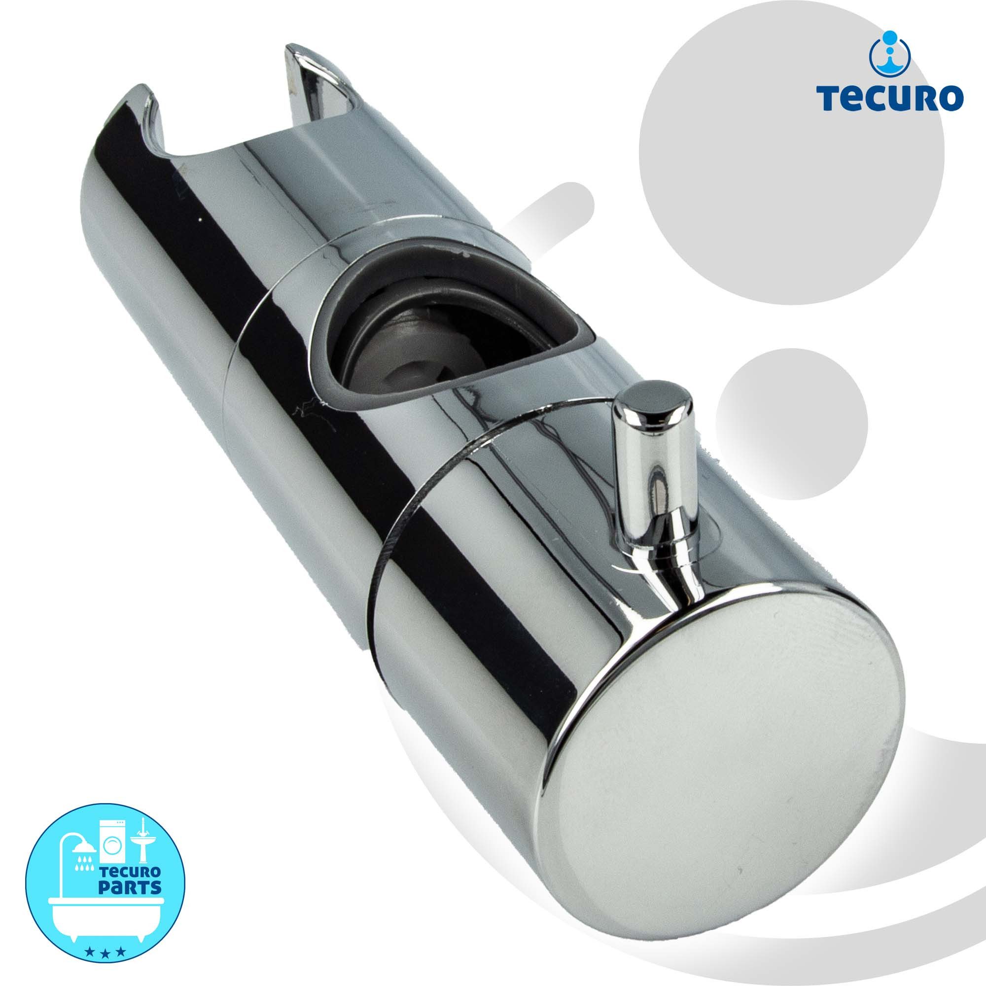 tecuro Brausehalter Design-Brausehalter für Wandstange Ø 18/20/22 & 25 mm KS – Bild 5 von 5