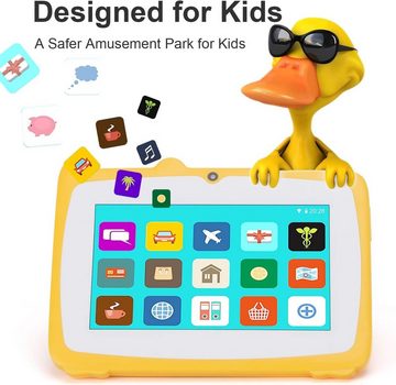 C idea CM81 Tablet (7", 32 GB, Android 12, 2,4G, Kinder-Tablet IWAWA vorinstalliert für Bildung Unterhaltung mit Hülle)