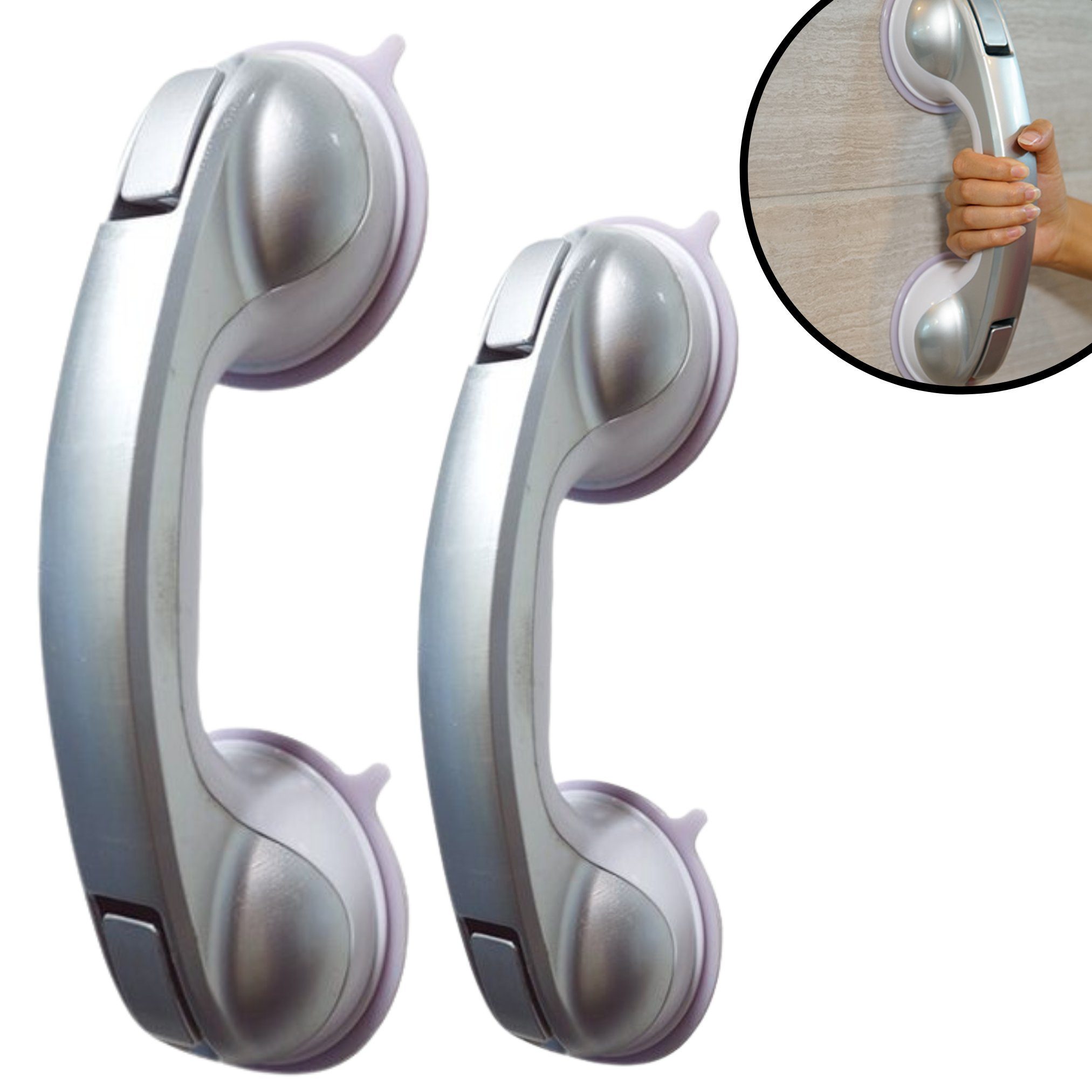 Starlyf Haltegriff Handy Grasp Pro, belastbar bis 70 kg, 30 cm Badewannengriff, ideal für die Dusche, ohne Schrauben