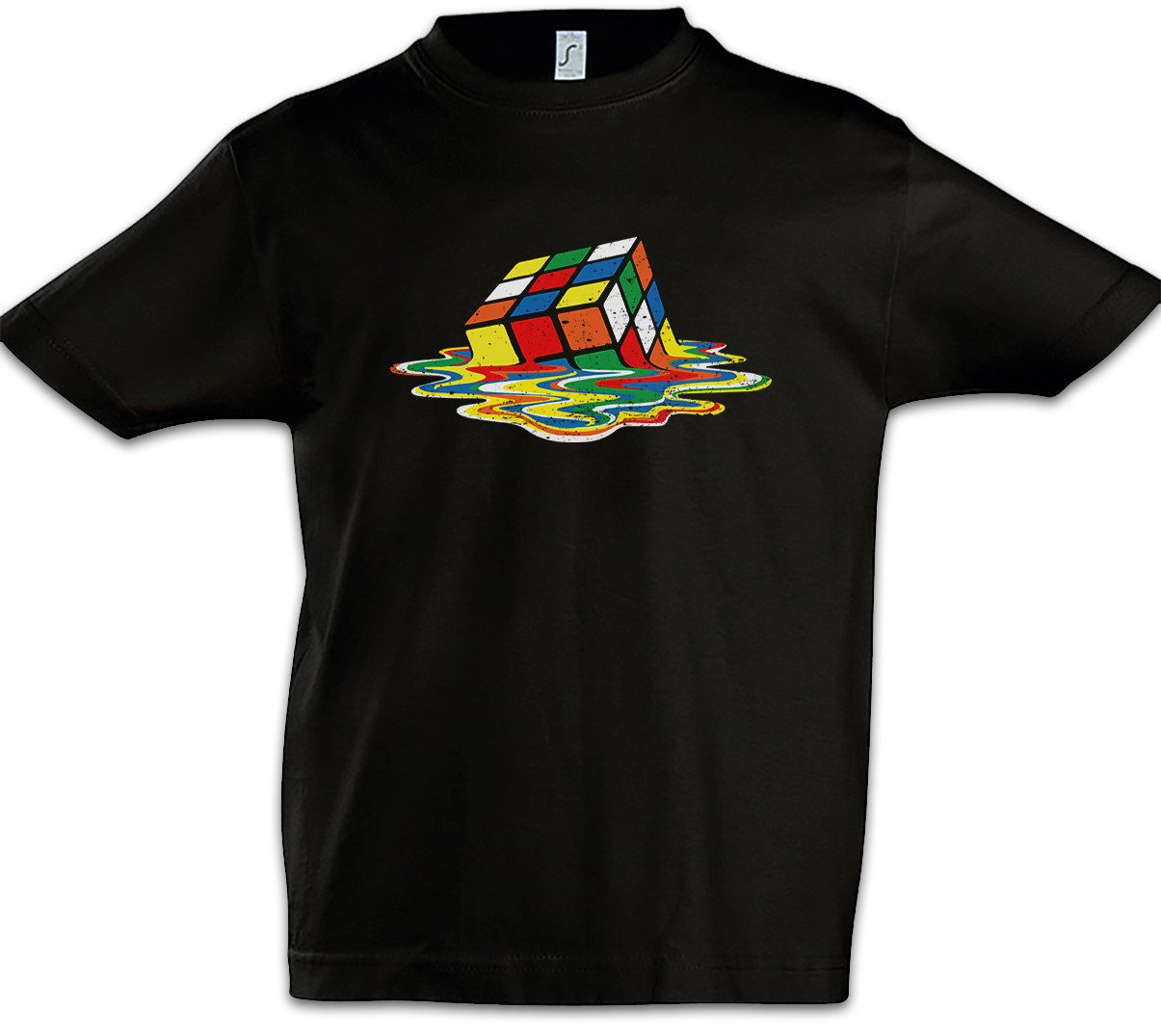 Urban Backwoods Print-Shirt Cube Meltdown Kinder T-Shirt Zauberwürfel 80s Magic Speed Cubing Cuber (1-tlg) Speedcube Algorithm Cube Würfel