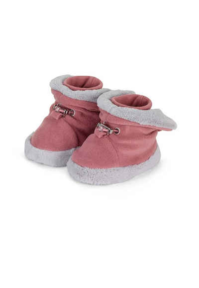 Sterntaler® Baby-Schuh Outdoorschuh (1-tlg) Bequeme Krabbelschuhe - Baby Schuhe Mädchen, Baby-Schuh - Flexible Schuhe, Baby-Schuh - Baby Ballerinas Schuhe uniBaby-Schuh aus Microfleece und Elastikware mitrutschfester Sohle und Kordelstopper, gefüttertmit Teddyflausch - Stoffschuhe Winter