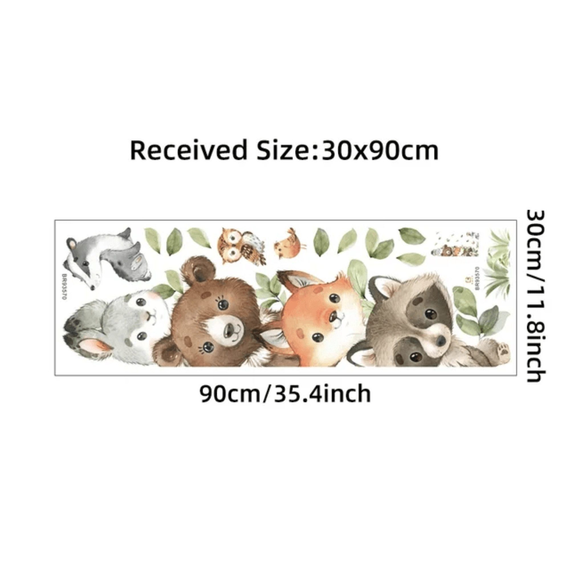Montegoni Wandsticker Kinder Tier Wandaufkleber Dekoration (gestapelten sitzenden kleinen Bär,Fuchs,Blätter,Wandaufkleber, Wandtattoo mit Waldtieren für Kinderzimmer), wasserdichte,abnehmbare