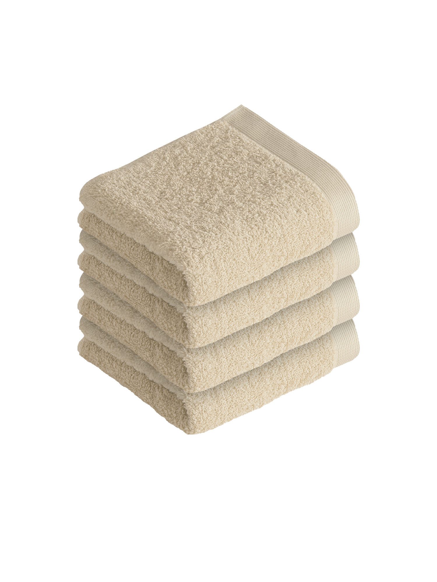 Vossen Gästehandtücher 4er Pack Gästetuch 40 x 60 cm High Line, Webfrottier (Spar-Set, 4-St)