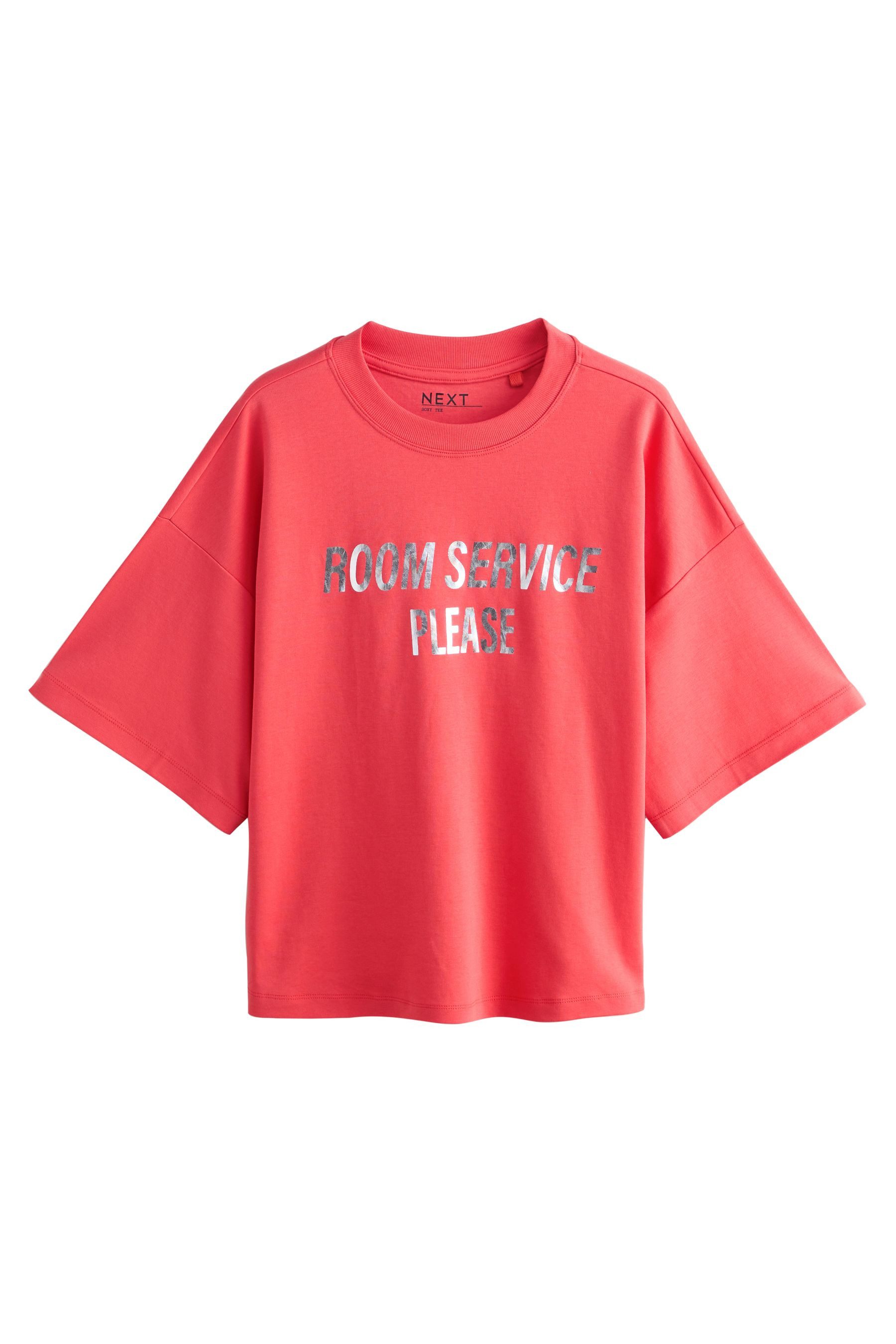 Next T-Shirt Kurzärmeliges T-Shirt, Room Service Please (1-tlg)