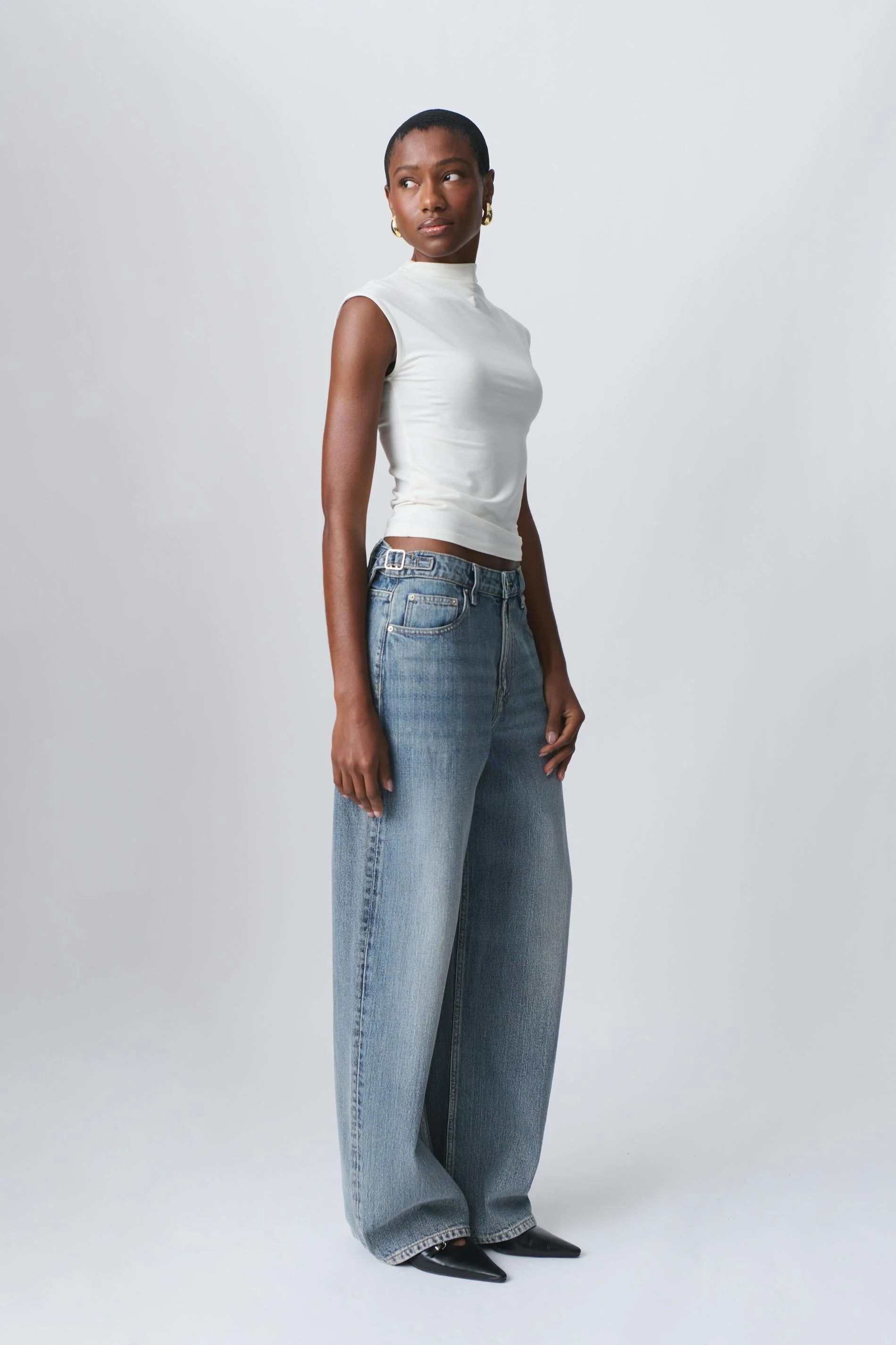 Gina Tricot Gerade Jeans Adjustabe waist jeans