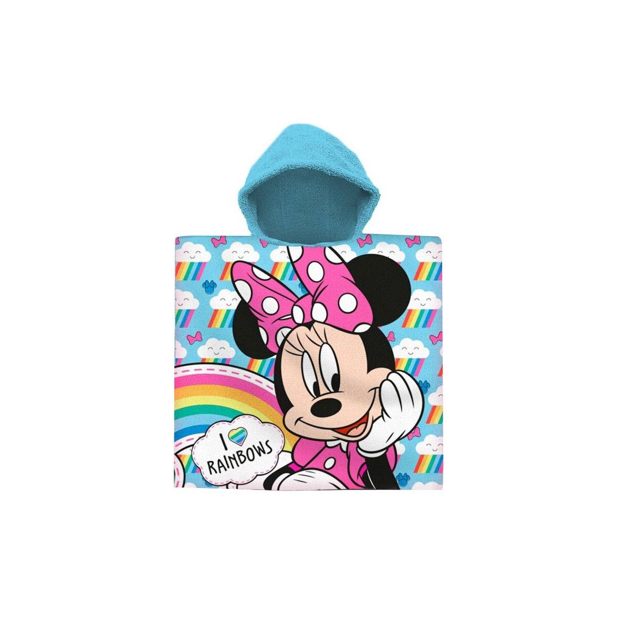 Disney Poncho Minnie Mouse Poncho 60x120cm – Strandtuch Rainbows Design