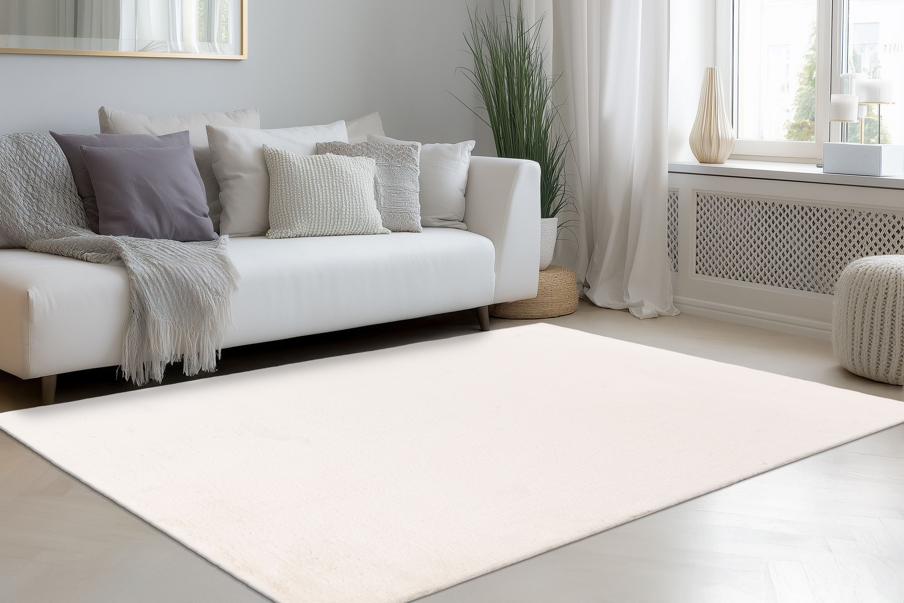 Kayoom Hochflor-Teppich Emperor 525, rechteckig, Höhe: 23 mm, weicher Hochflor, Fell Haptik, Wohnzimmer