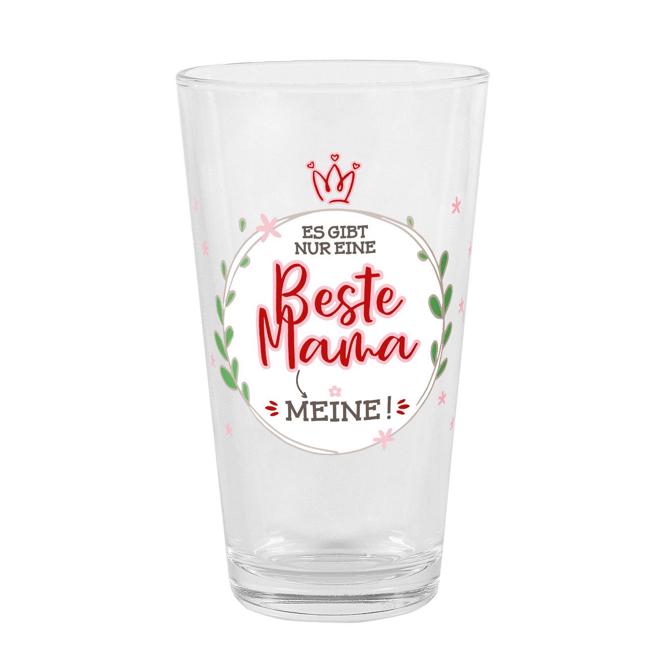 Herz & Heim Glas für die beste Mama - Trinkglas als Geschenk für Mama zum Muttertag, Glas, Marke Leonardo