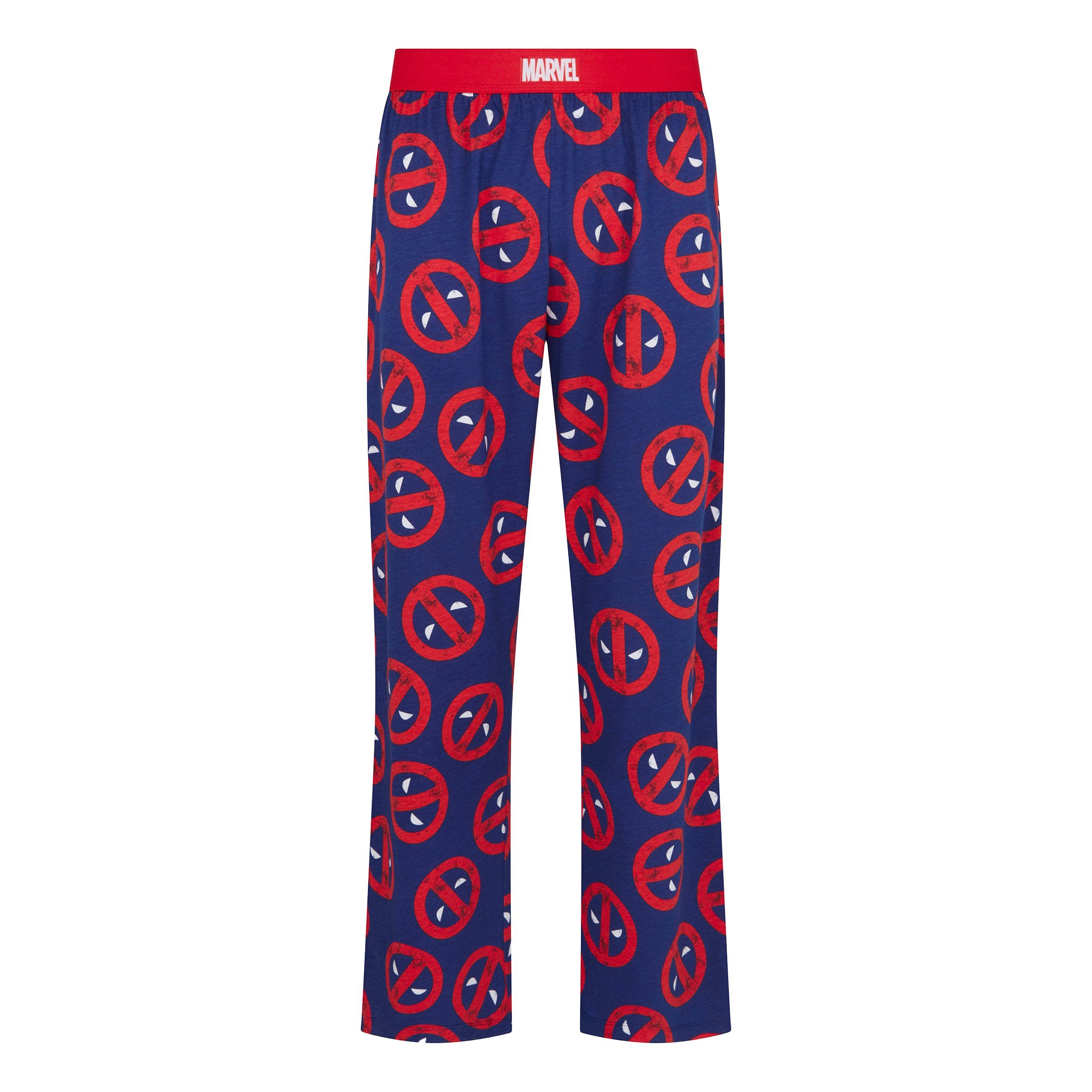 Recovered Loungepants Loungepants - Marvel Deadpool Icon Repeat print Blue