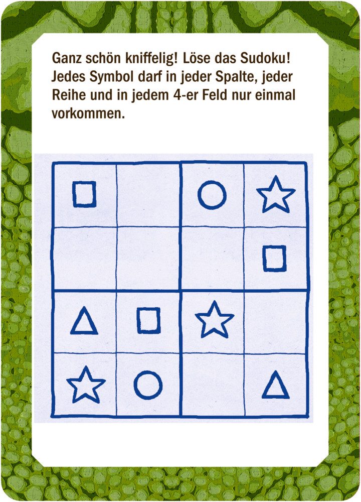 COPPENRATH DIE SPIEGELBURG Lernspielzeug „Meine Rätsel-Witze-Box zum Schulstart – T-Rex World“ – 31 Karten (Set, 31-St., 1), Enthält 31 Karten mit lustigen Witzen und spannenden Rätseln