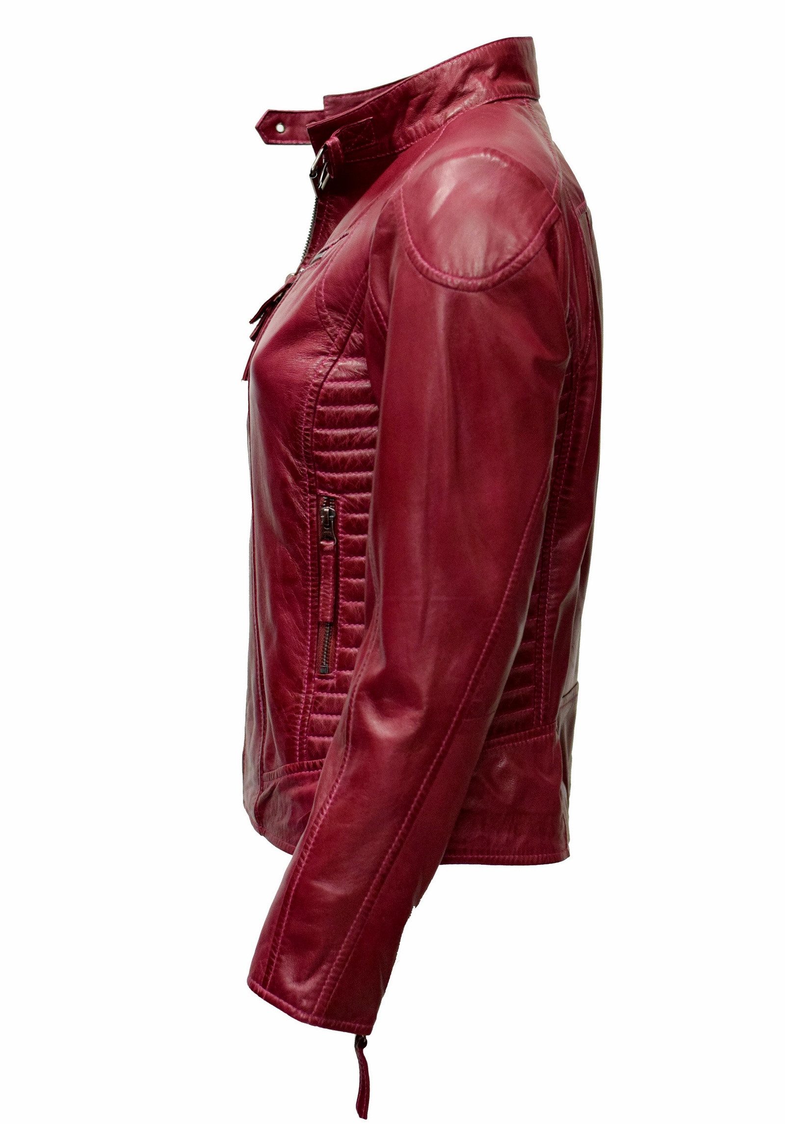 Zimmert Leather Lederjacke Frida washed Lammnappa Leder, Cognac, Schwarz, B günstig online kaufen