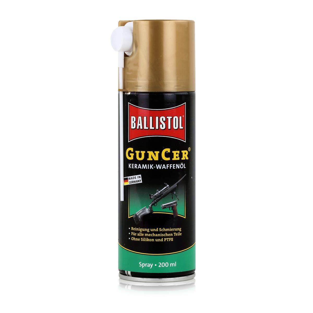 Ballistol Multifunktionsöl Ballistol GunCer Keramik-Waffenöl Spray 200ml - Ohne Silikon und PTFE