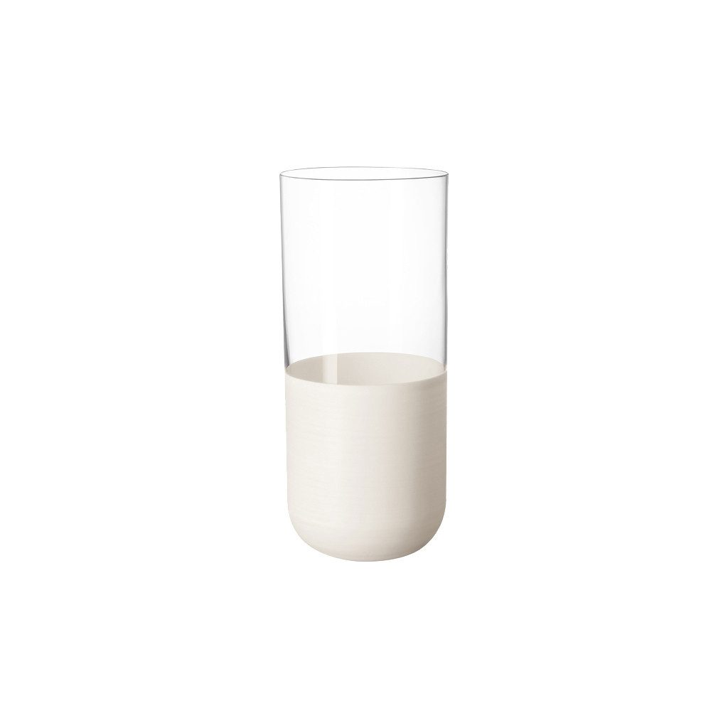 Villeroy & Boch Longdrinkglas Manufacture Rock Longdrinkbecher, 4-tlg., Glas, Kristallglas, 4 Stck, Handwäsche empfohlen