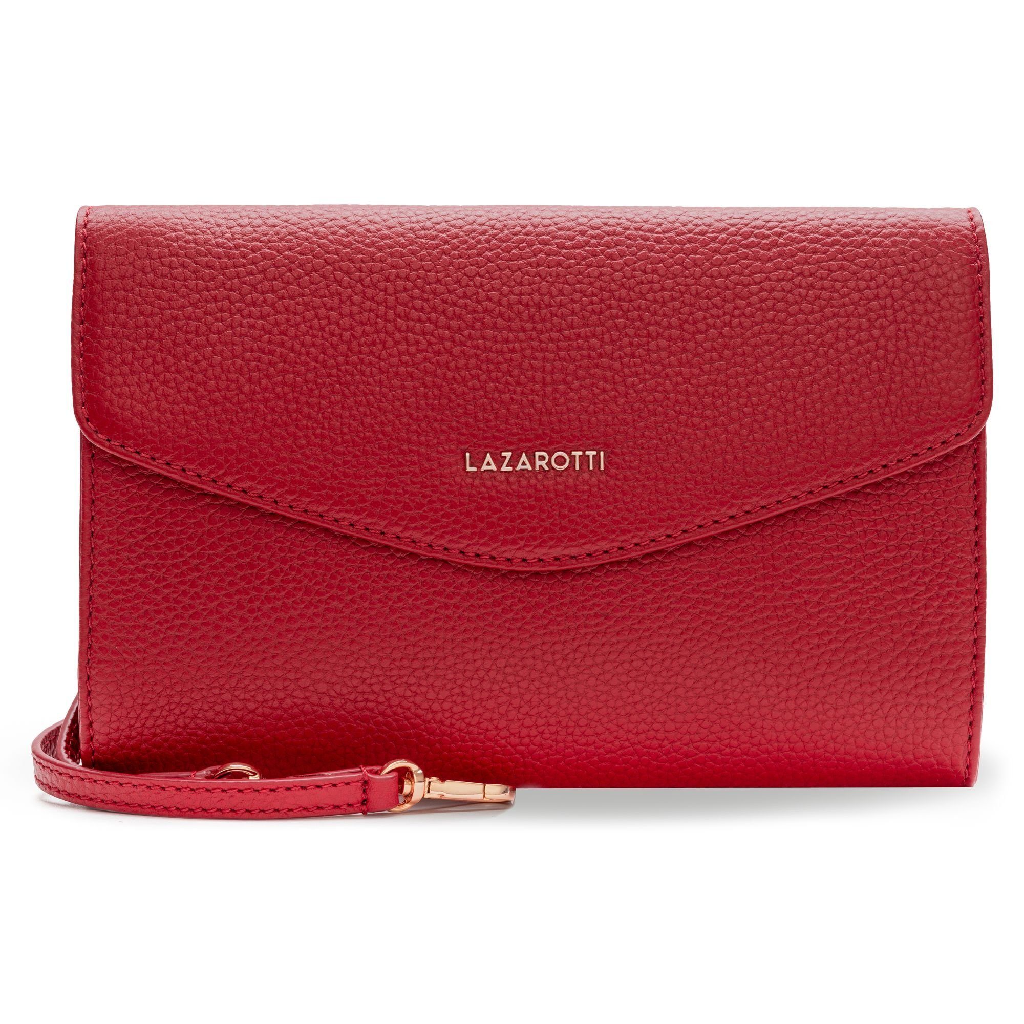 Lazarotti Clutch Bologna Leder Leather, red