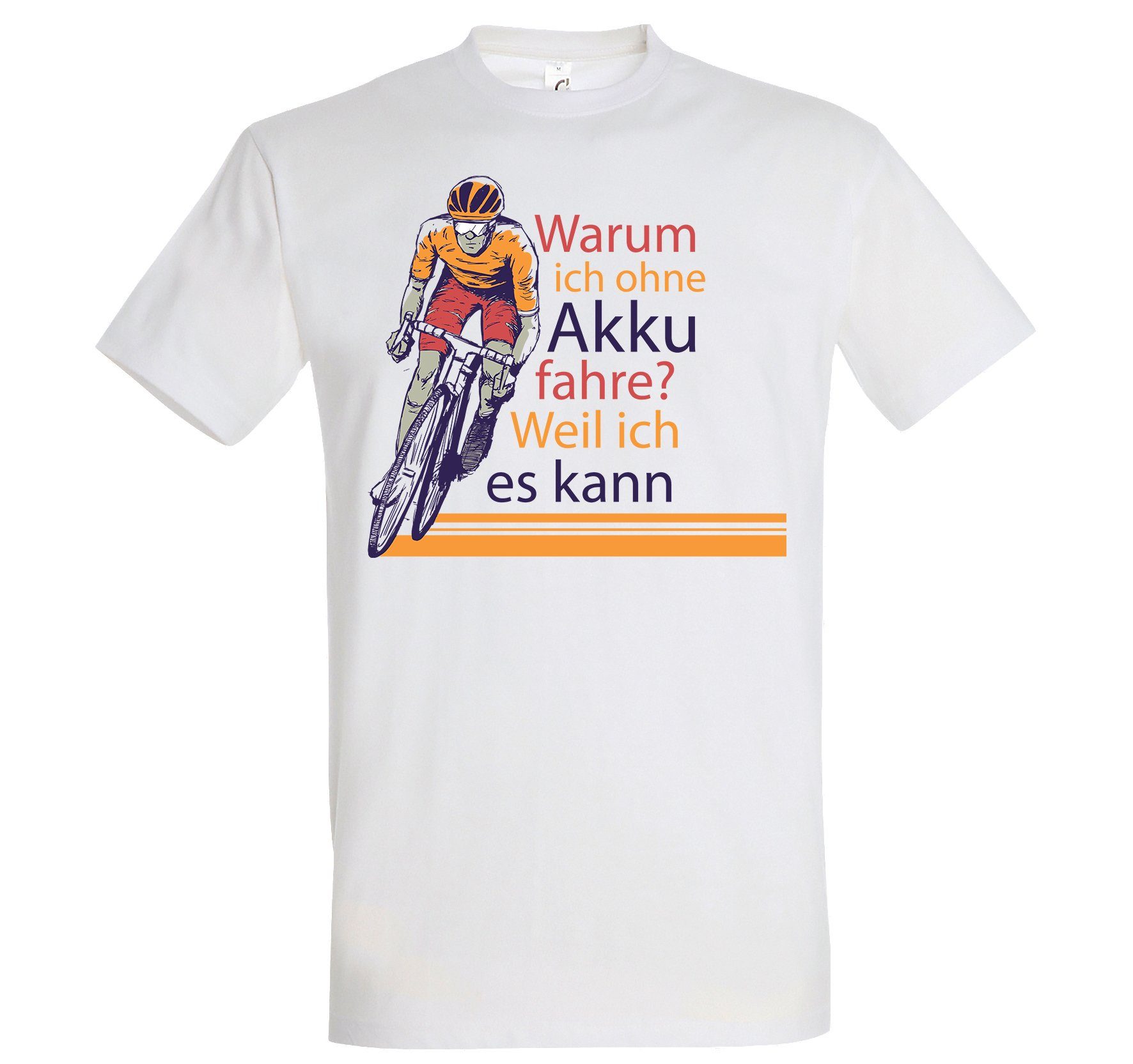 Youth Designz fahre? Akku ich Spruch Weil Weiß T-Shirt mit ohne kann" ich T-Shirt "Warum es Herren lustigem