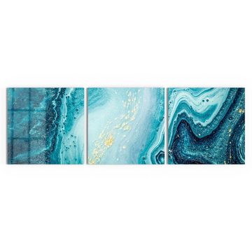 DEQORI Glasbild 'Meer aus Marmor', 'Meer aus Marmor', Glas Wandbild Bild schwebend modern