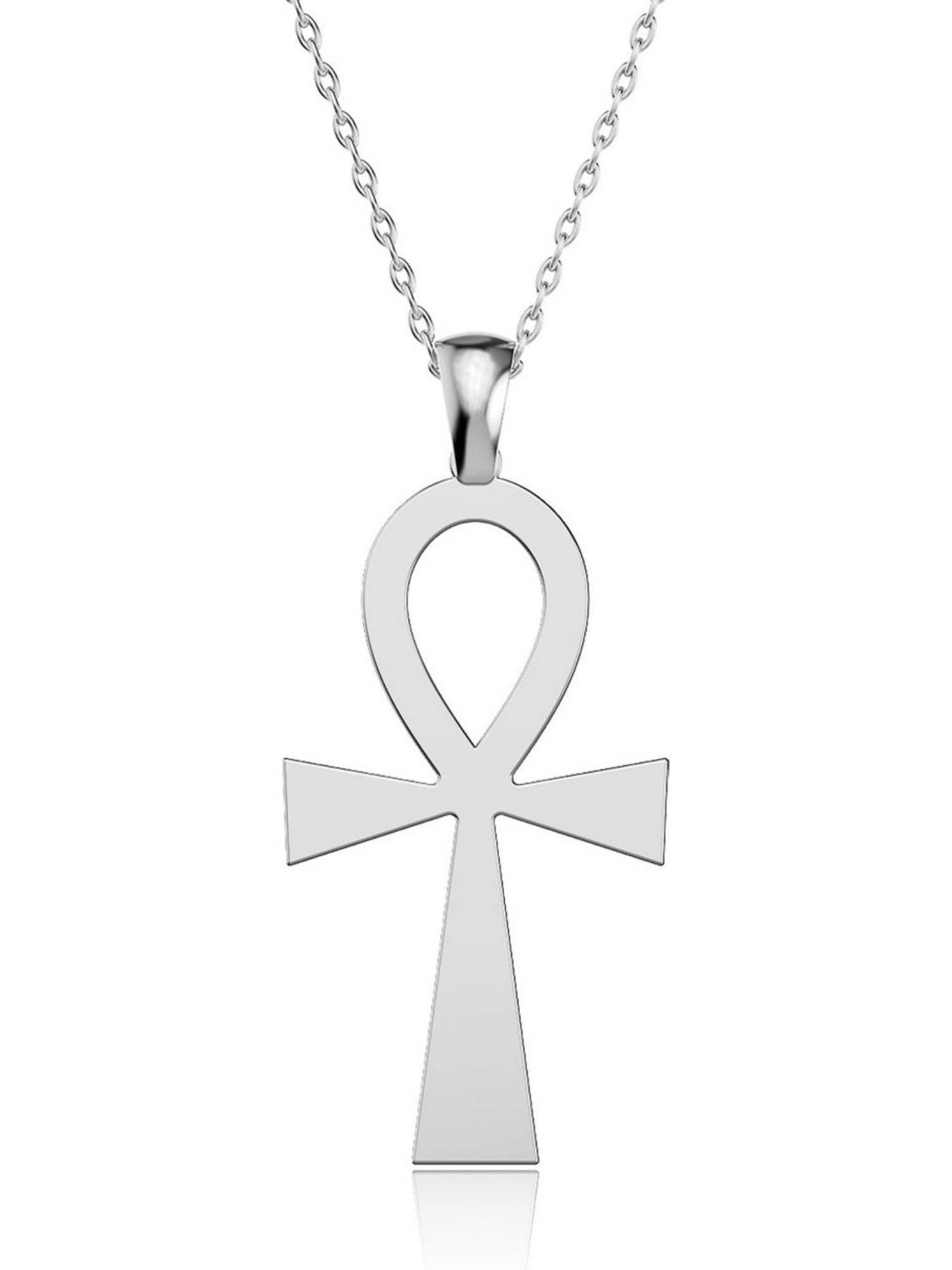 Nisan Kette und Anhänger Set, 925 Silber Kette Ankh – Antik Ägypten Symbol Anhänger in Silber