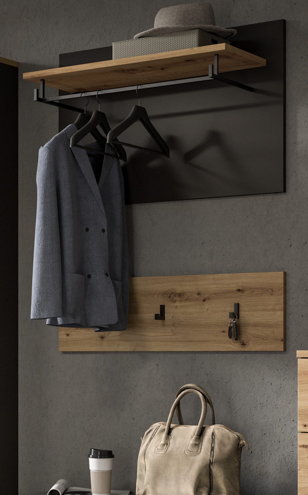 Inn.Furn Garderobenpaneel Cooper (Artisan Eiche und günstig online kaufen