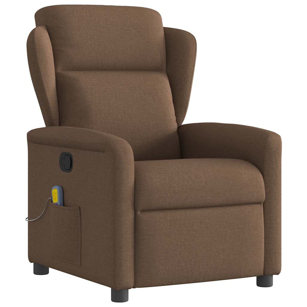 Sessel Massagesessel Braun Stoff