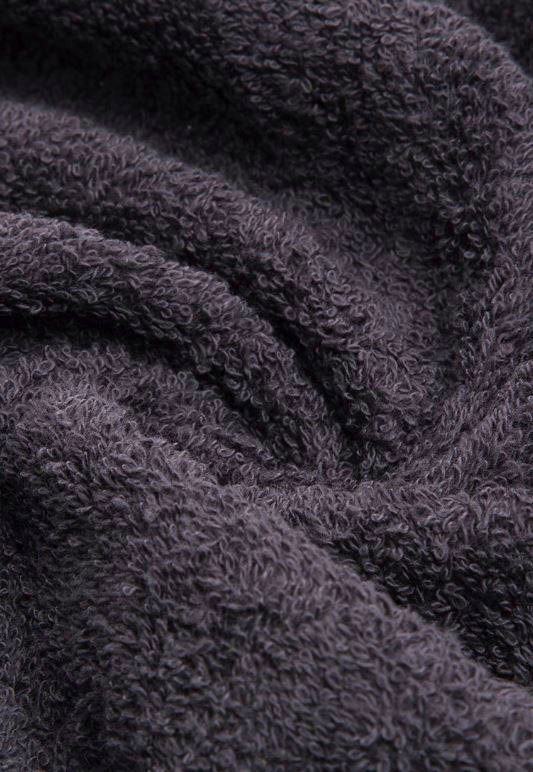 good morning Badetuch Uni Towels, Frottier Rand (2-St), mit gewebtem anthrazit