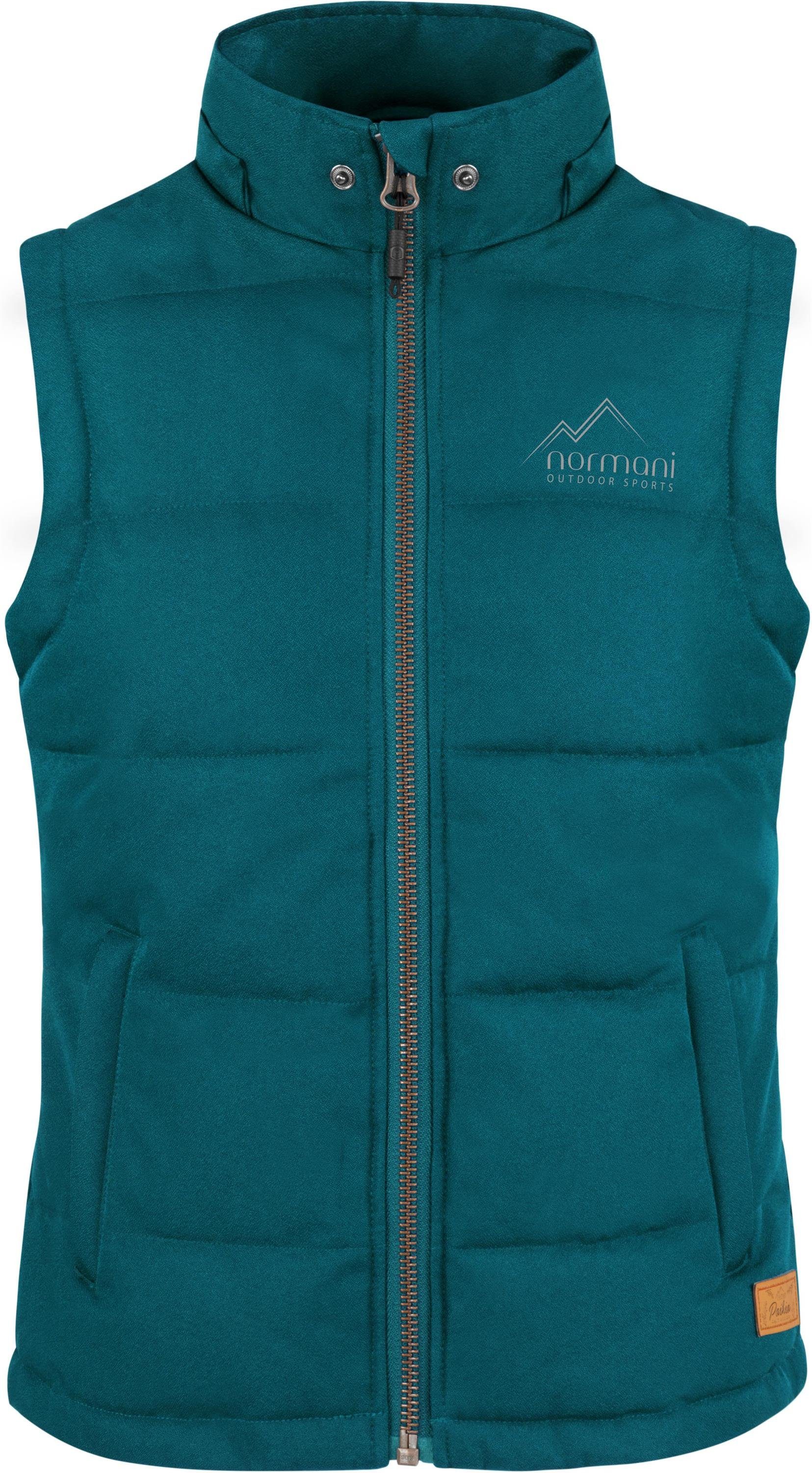 normani Funktionsweste Damen Winter-Steppweste Paihia Winddichte Winterweste mit Kapuze, Stehkragen und Seitentaschen