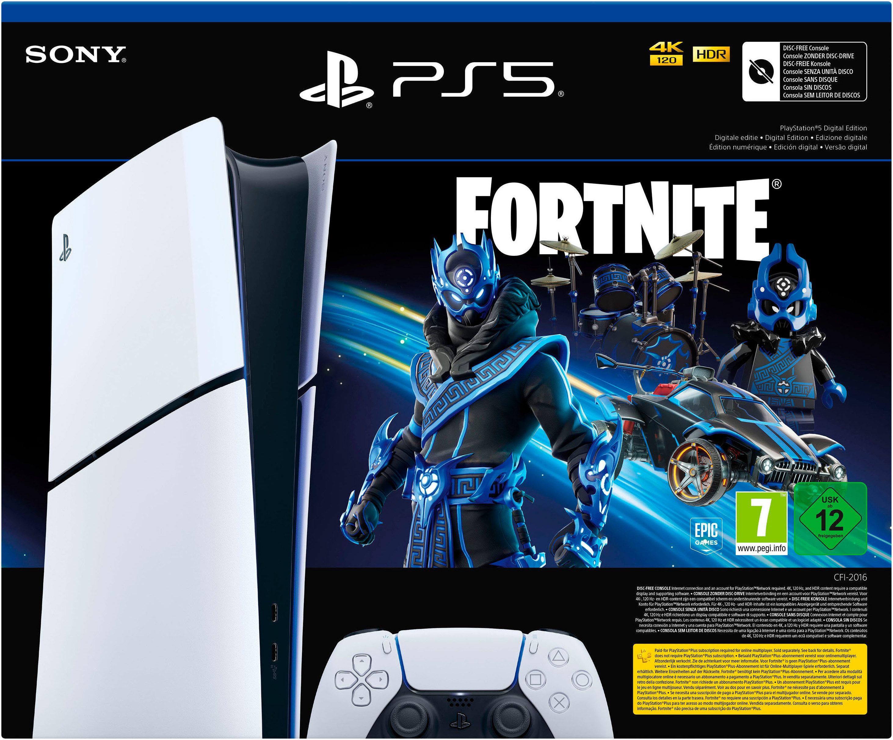 PlayStation 5 Digital Edition (Slim) – Fortnite Cobalt Star Bundle 1TB