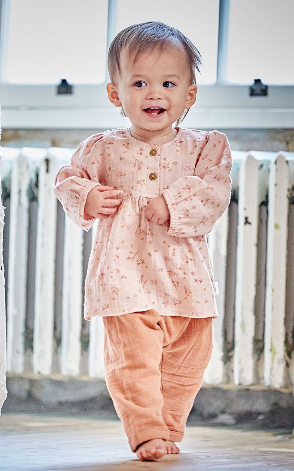 MAXIMO Shirtbluse GOTS BABY GIRL-Bluse langer Ärmel, Musselin (1-tlg)