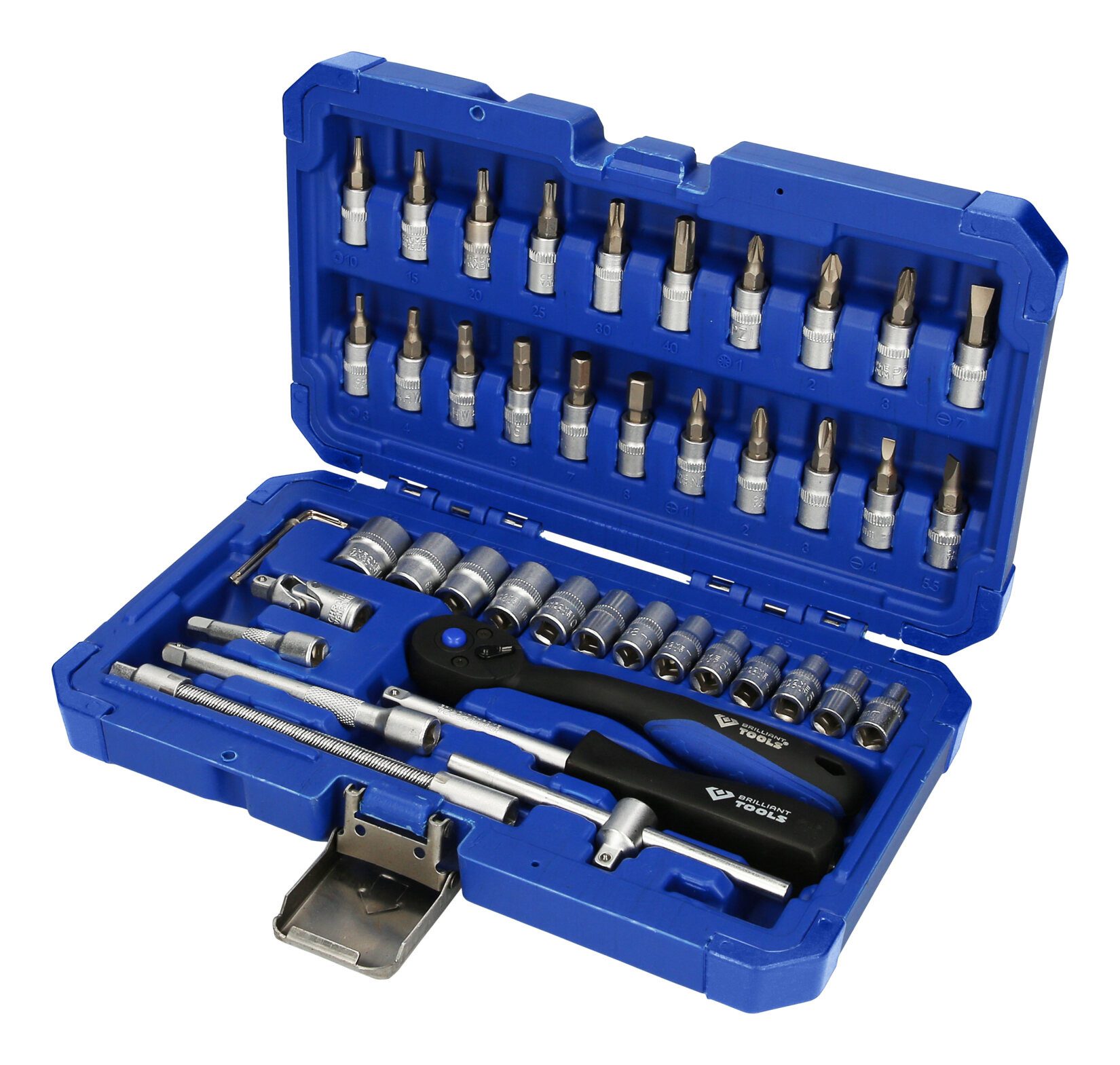 Brilliant Tools Steckschlüssel (46 St), 1/4" Satz, 46-teilig