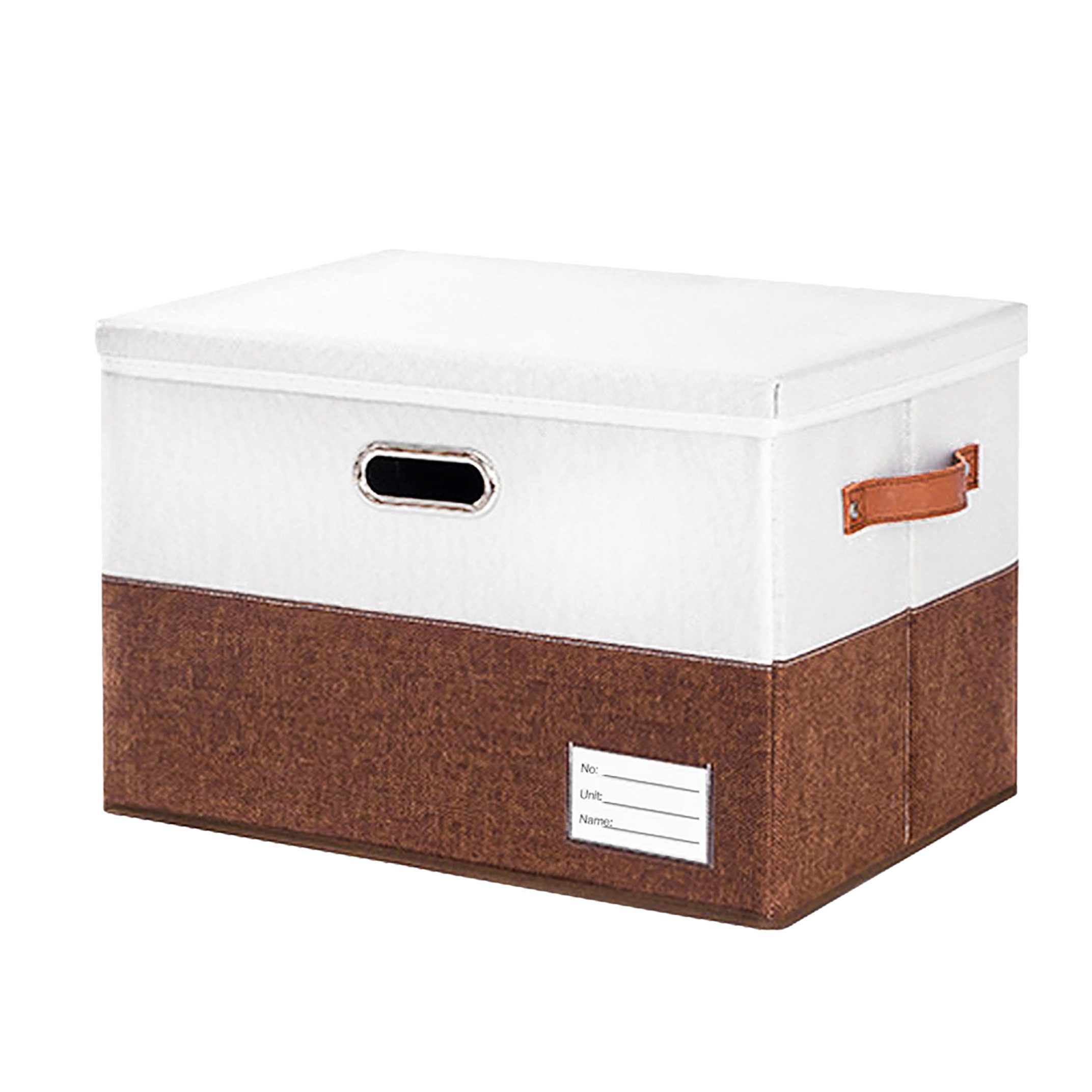 ibettertec Aufbewahrungsbox 43*30*30cm Aufbewahrungskorb 40L mit Deckel Groß,Griffen,Faltbare (Waschbare,1-Stück,Kisten Aufbewahrung mit Deckel, Aufbewahrungswürfel,Klappbox), faltbare Box für Kleidung Spielzeug