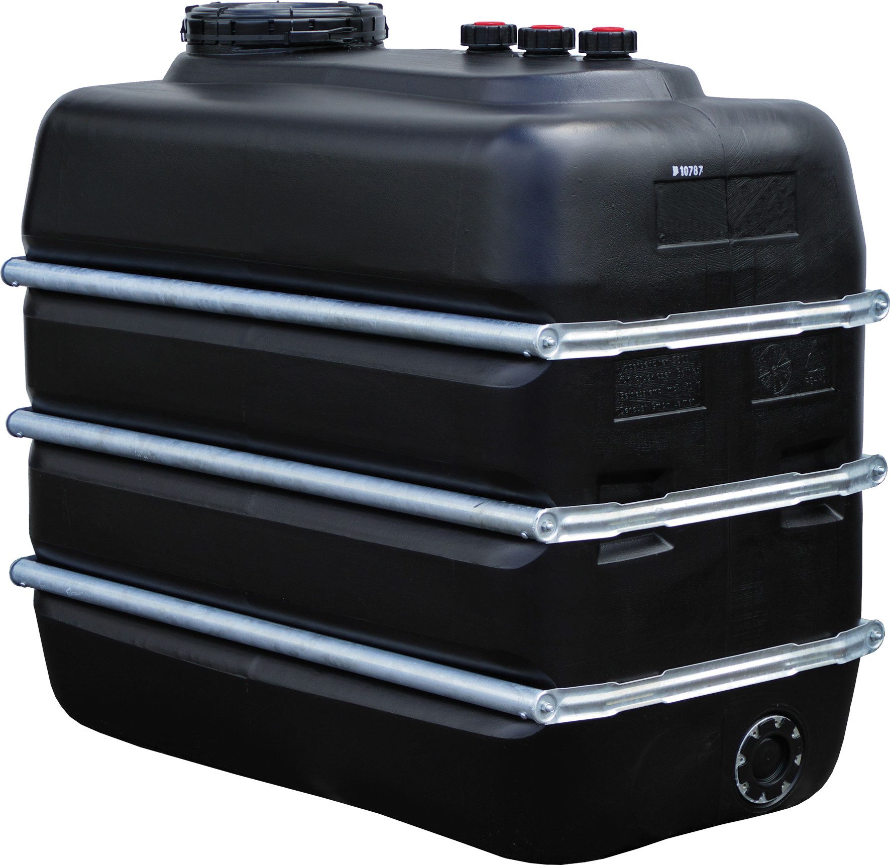 Graf Regentonne Raumspartank 2500 Liter schwarz aus lebensmittelechten PE