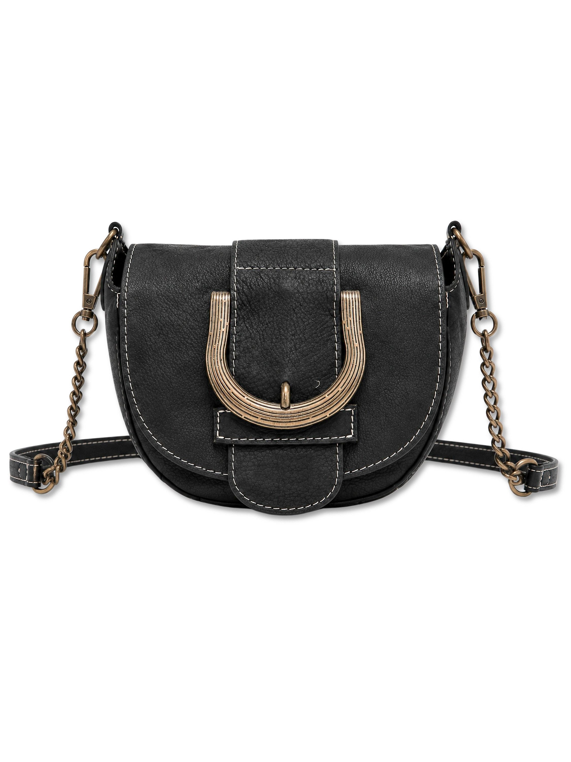 COLLEZIONE ALESSANDRO Umhängetasche Vintage Nappa, halbrunde Ledertasche, Made in Italy
