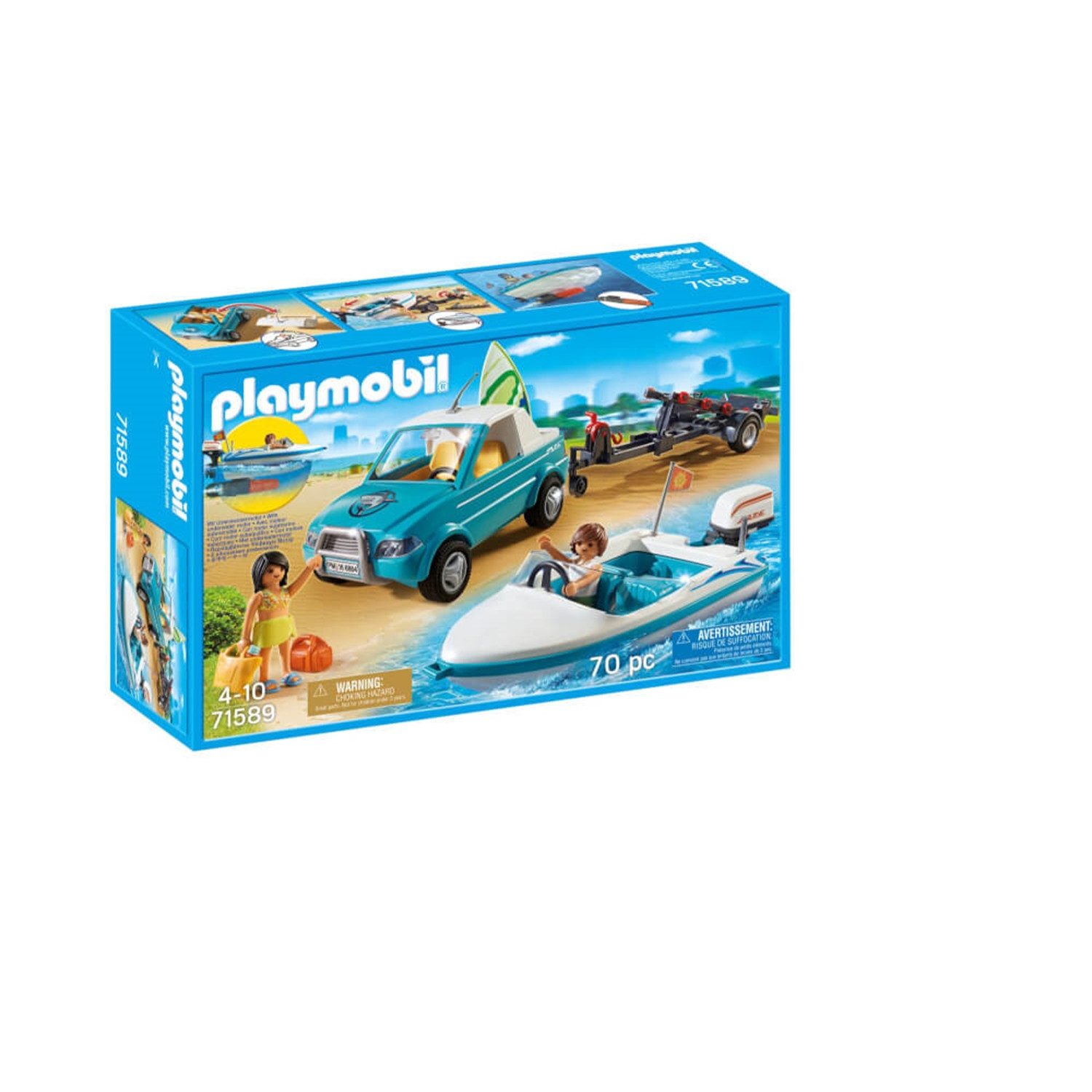 Playmobil® 71589 Surfer-Pickup mit Speedboat Konstruktions-Spielset günstig online kaufen
