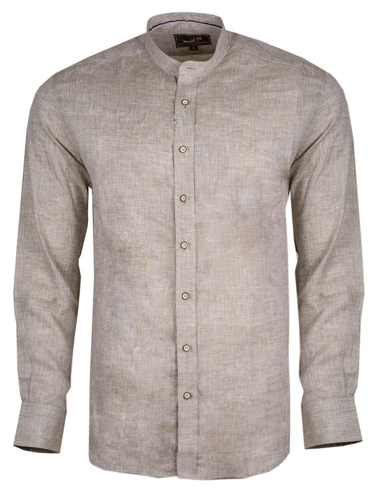 MarJo Trachtenhemd Trachtenhemd Christian 2 Leinen oliv