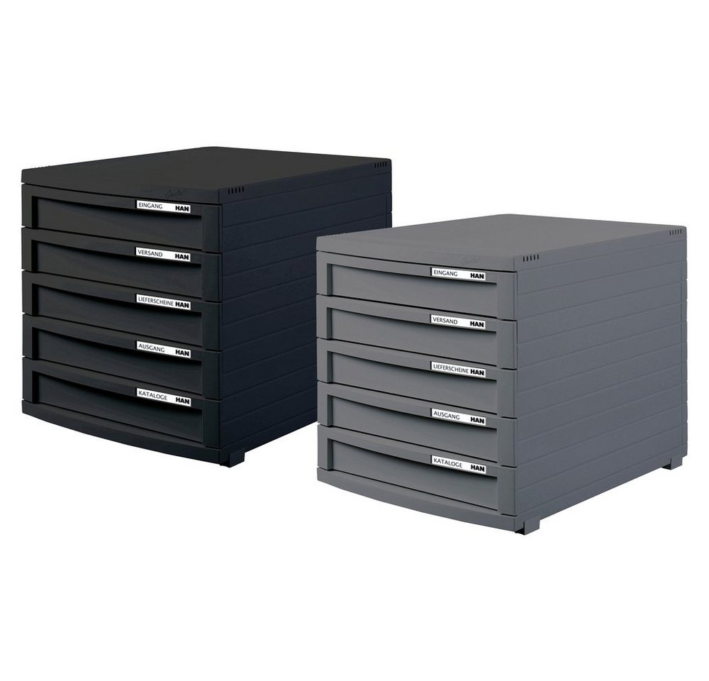 Thumbnail - HAN Schubladenbox HAN Schubladenbox CONTUR 1505-191 Dunkelgrau DIN A4, DIN B4, DIN C4 An