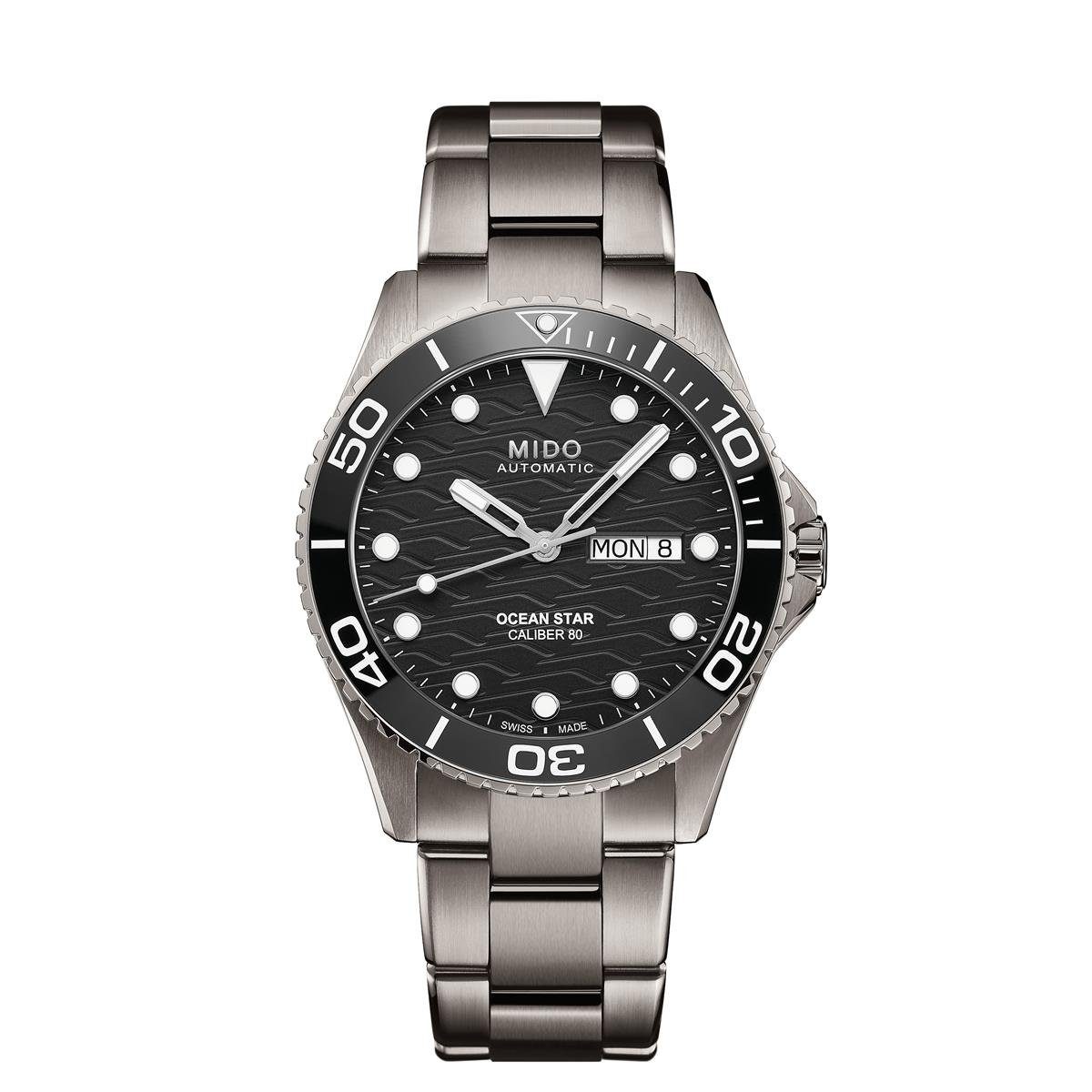 Mido Schweizer Uhr Mido Herren Uhr M0424304405100 Ocean Star 200C Titanium, (1-tlg)