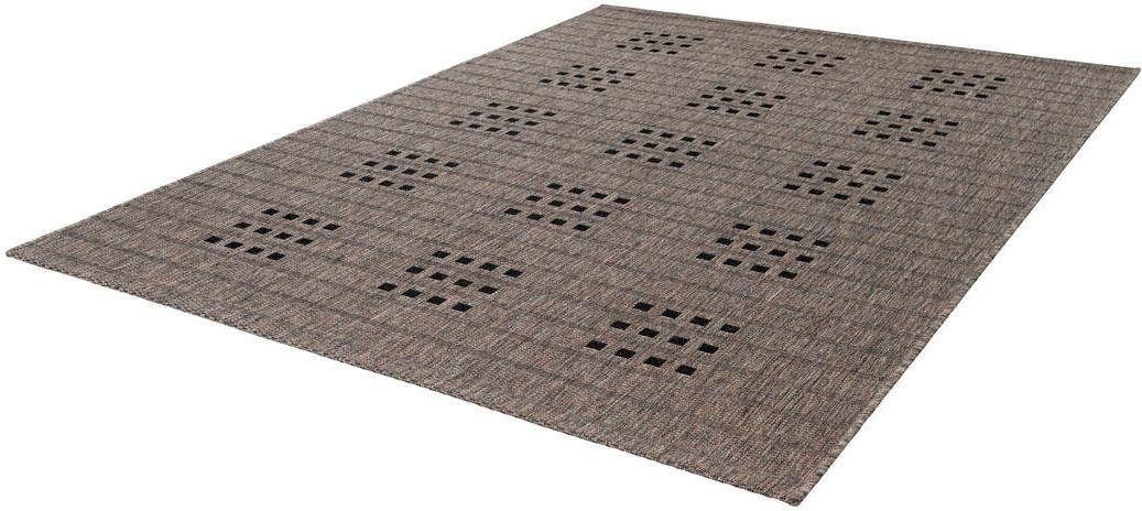 Teppich Sunset 606, LALEE, rechteckig, Höhe: 5 mm, In- und Outdoor geeignet, Wohnzimmer taupe