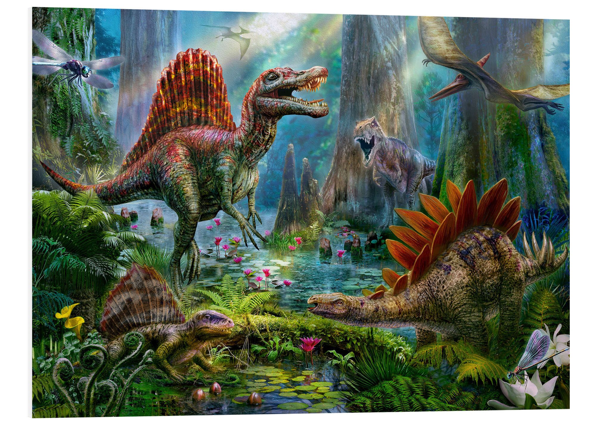 Wandbild Das Dinotreffen