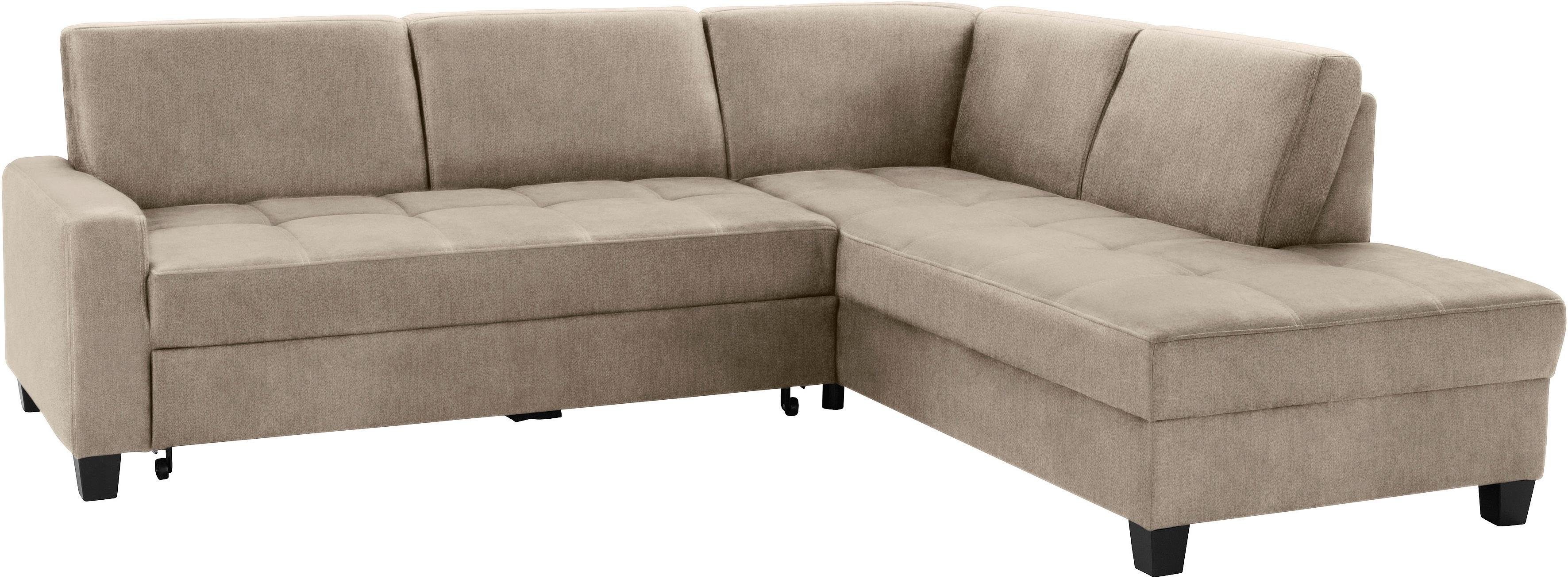 DOMO collection Ecksofa "Florentina zeitlos und elegant, Sitznähte als Desi günstig online kaufen