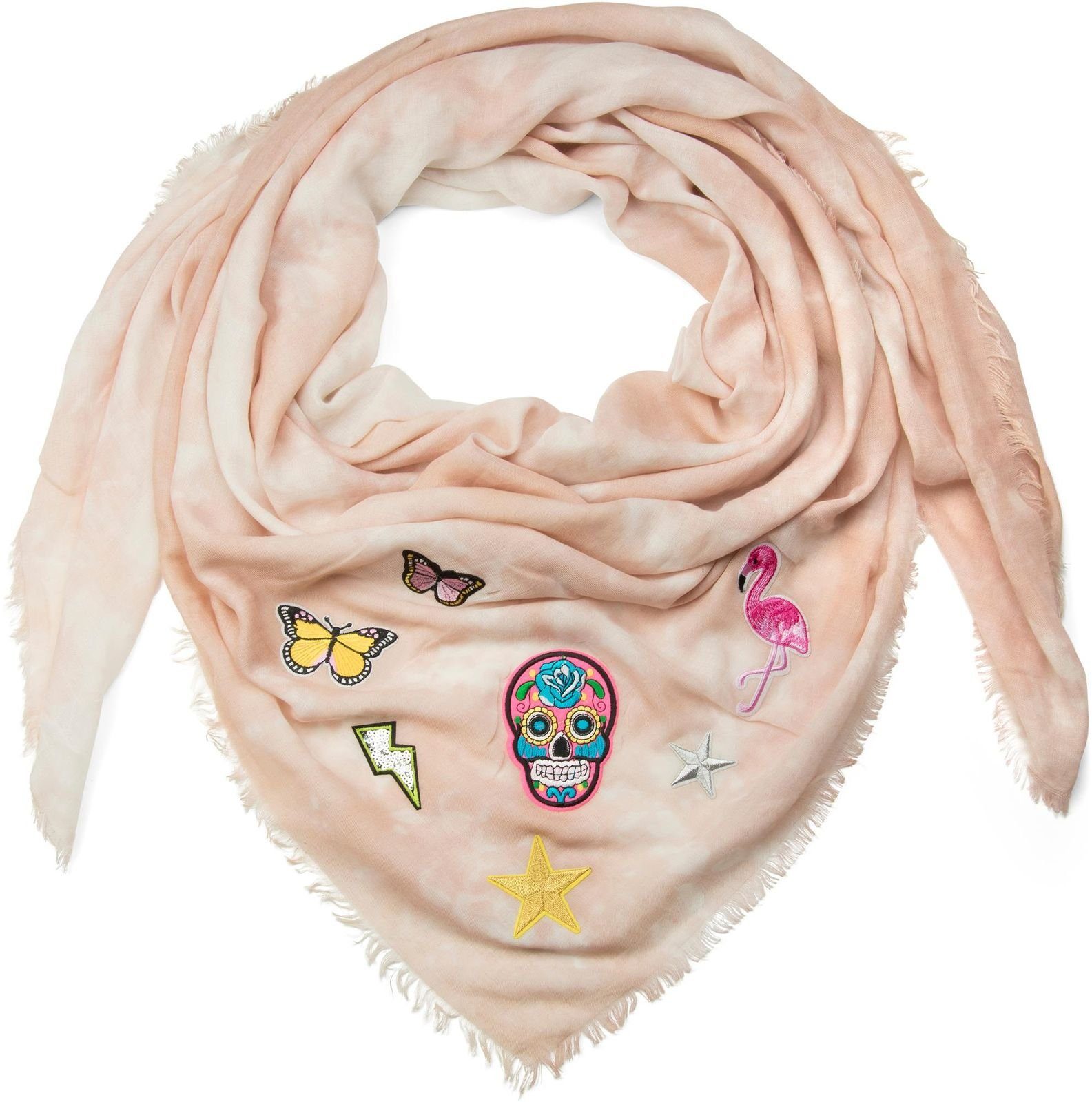 styleBREAKER Modetuch Vierecktuch mit Patches, (1-St)