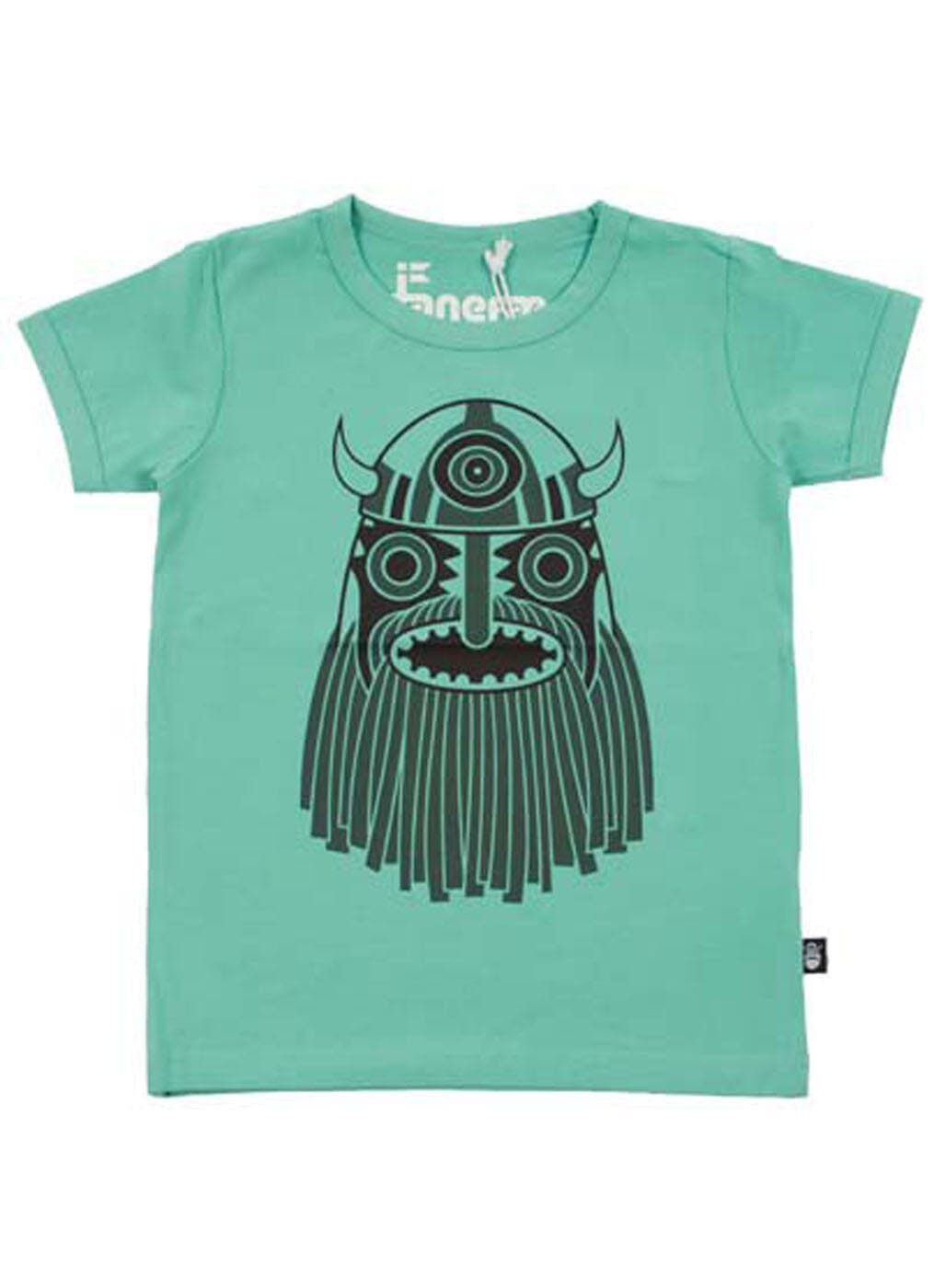 Danefae T-Shirt Danefae Kinder T-Shirt – Schamanen Maske Print – Grün