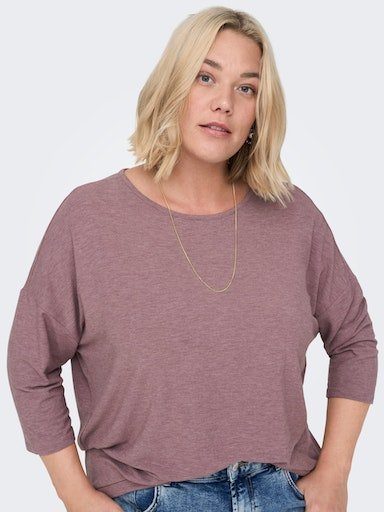 NOOS Detail:MELANGE TOP Shake CARMAKOMA Grape 3/4-Arm-Shirt ONLY 3/4 JRS CARLAMOUR