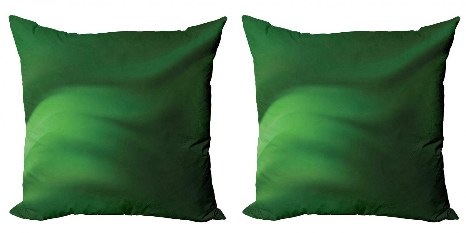 Kissenbezüge Modern Accent Doppelseitiger Digitaldruck, Abakuhaus (2 Stück), Waldgrün Grüne Ombre Effect