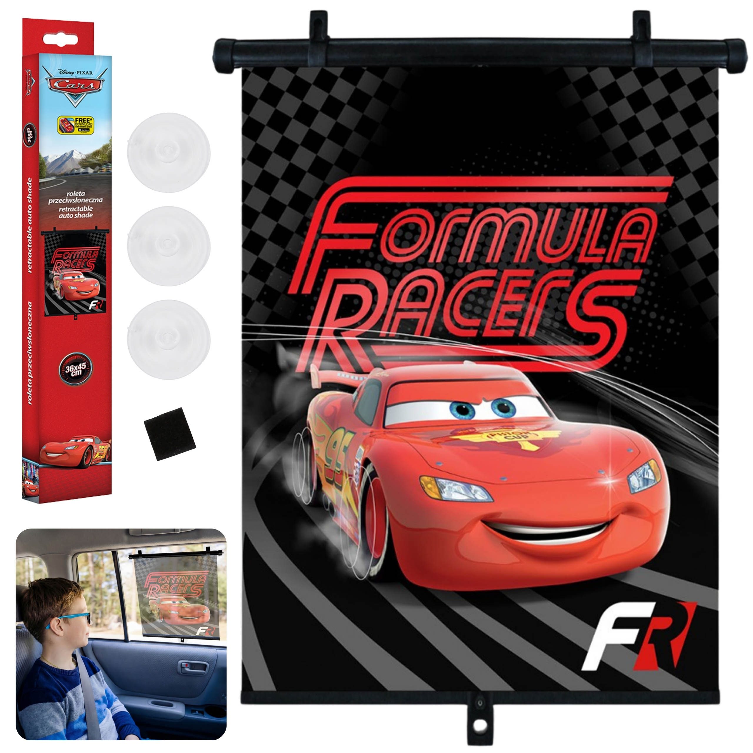 Disney Cars Autosonnenschutz DISNEY CARS Sonnenschutzrollo fürs Autofenster 36 × 45 cm