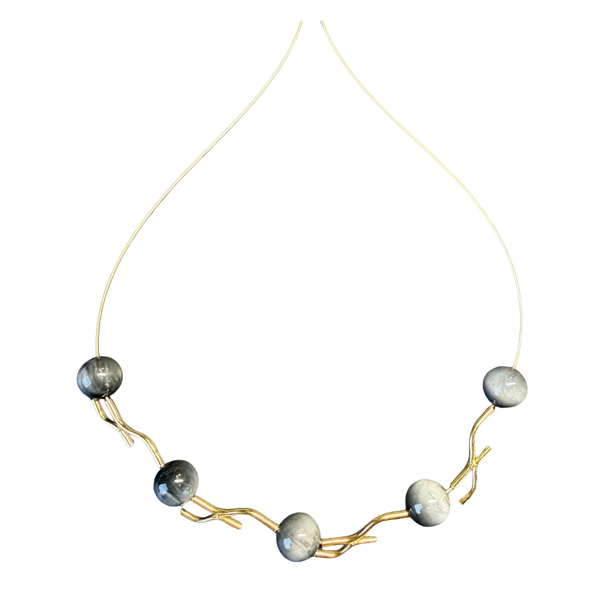 Cavill Silberkette Schwarzer Katzenaugenquarz Silber Halskette (1-tlg)