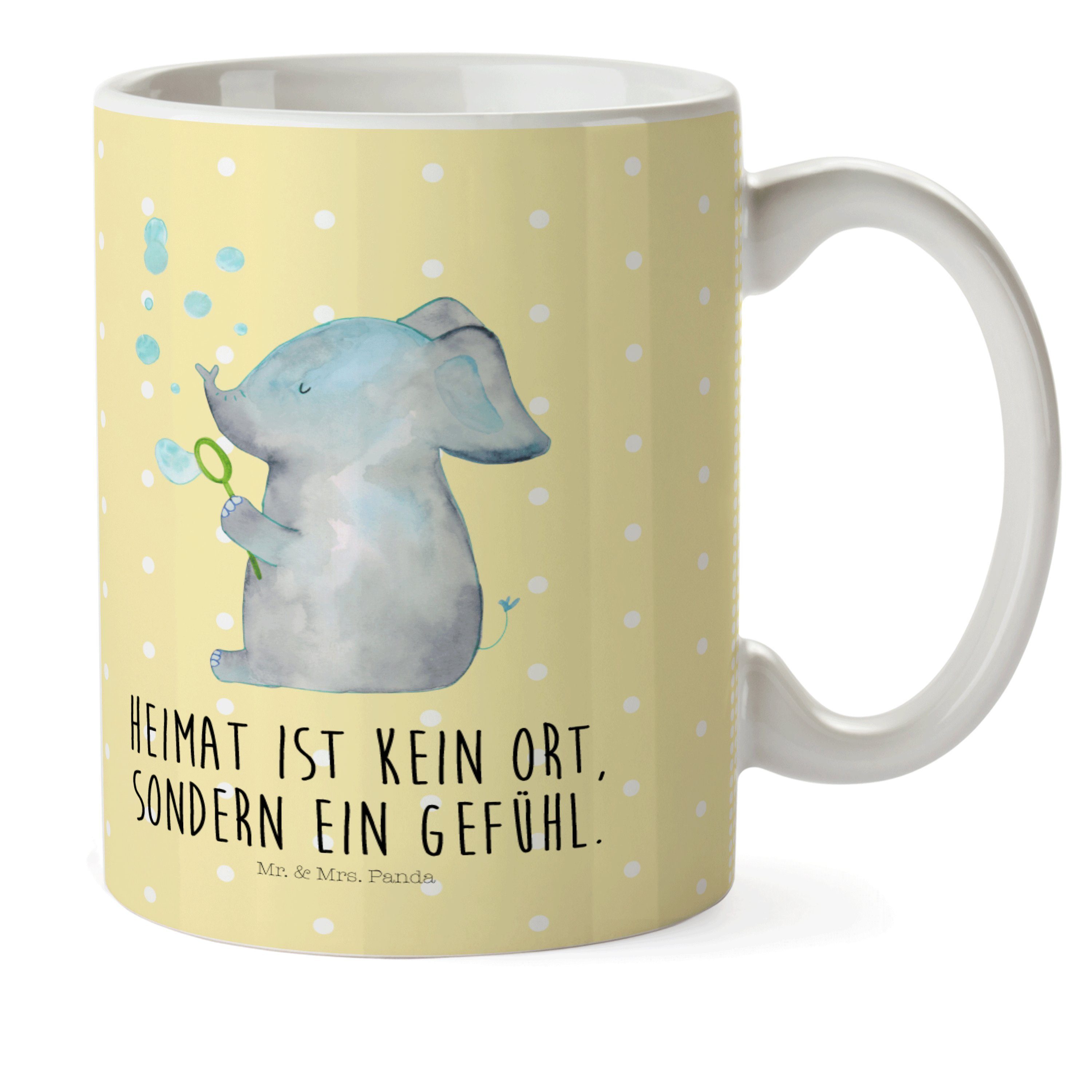 Mr. & Mrs. Panda Kinderbecher »Elefant Seifenblasen Gelb Pastell