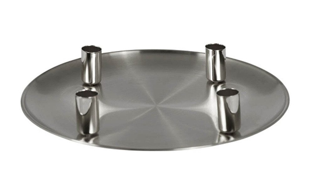 Kaheku Kerzenhalter Kaheku Kerzenhalter "Sago", silber, 30cm, KAHEKU-809033897 (1 St)